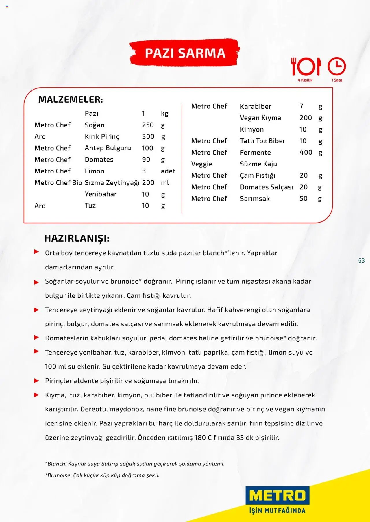 Metro Bitki Bazlı ve Vegan