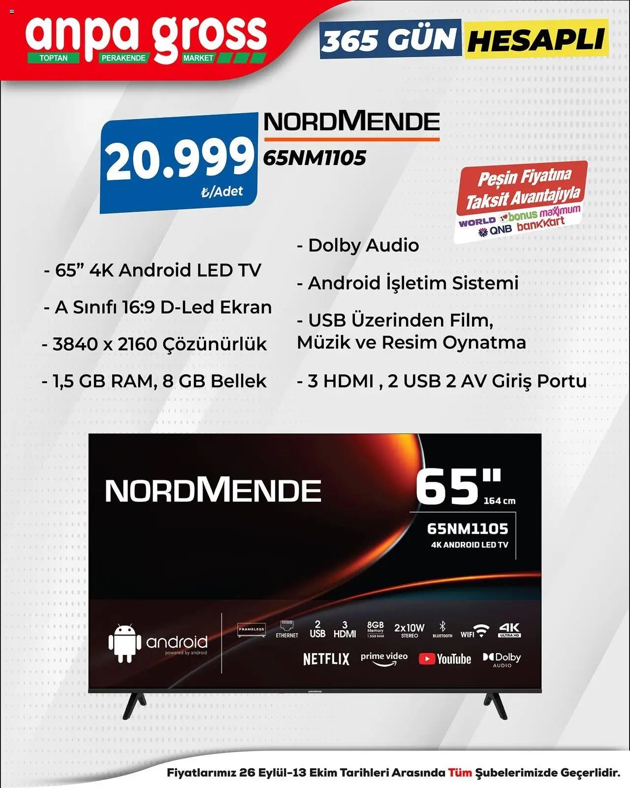 Anpa Gross İndirim - NordMende Android Led TV