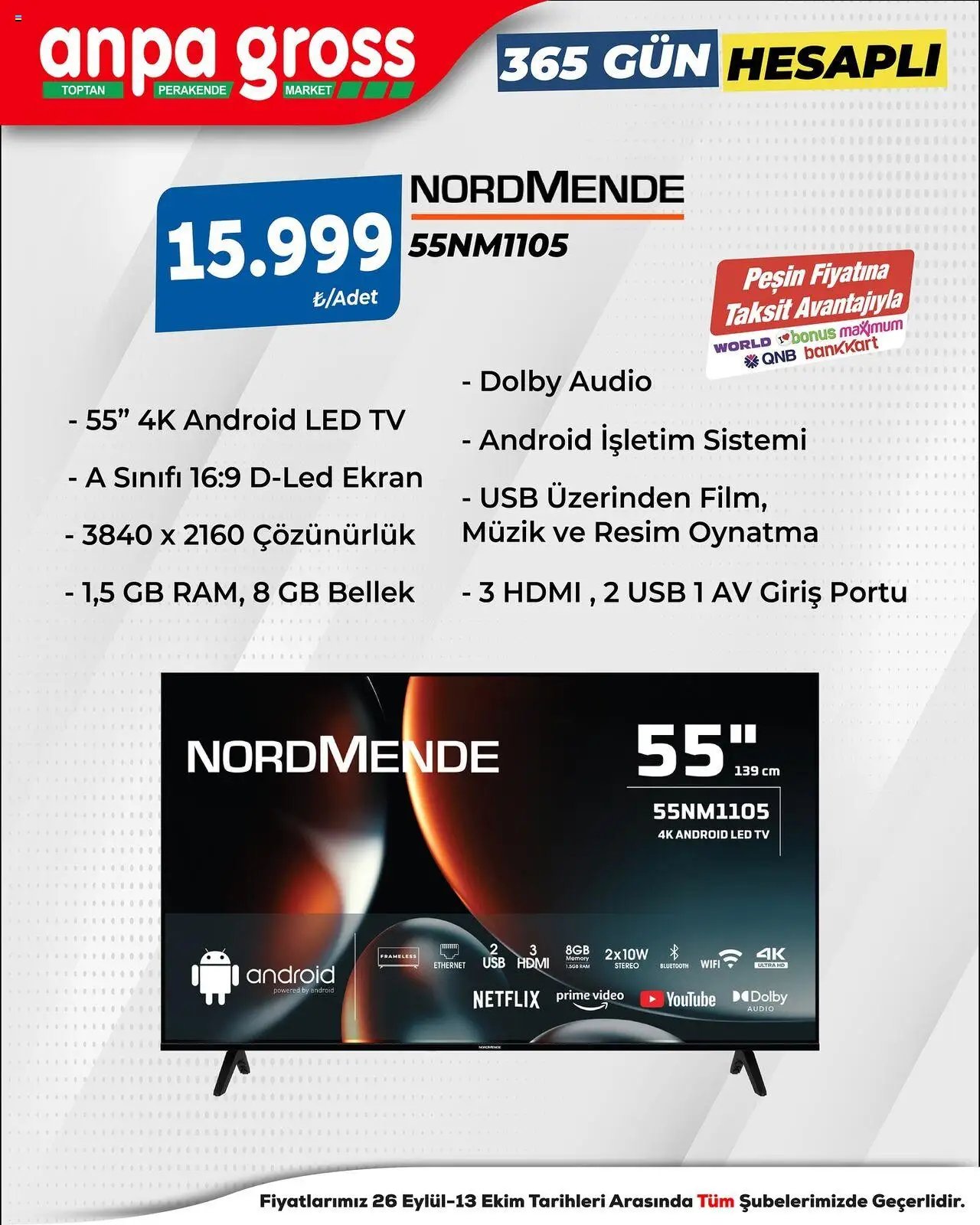 Anpa Gross İndirim - NordMende Android Led TV