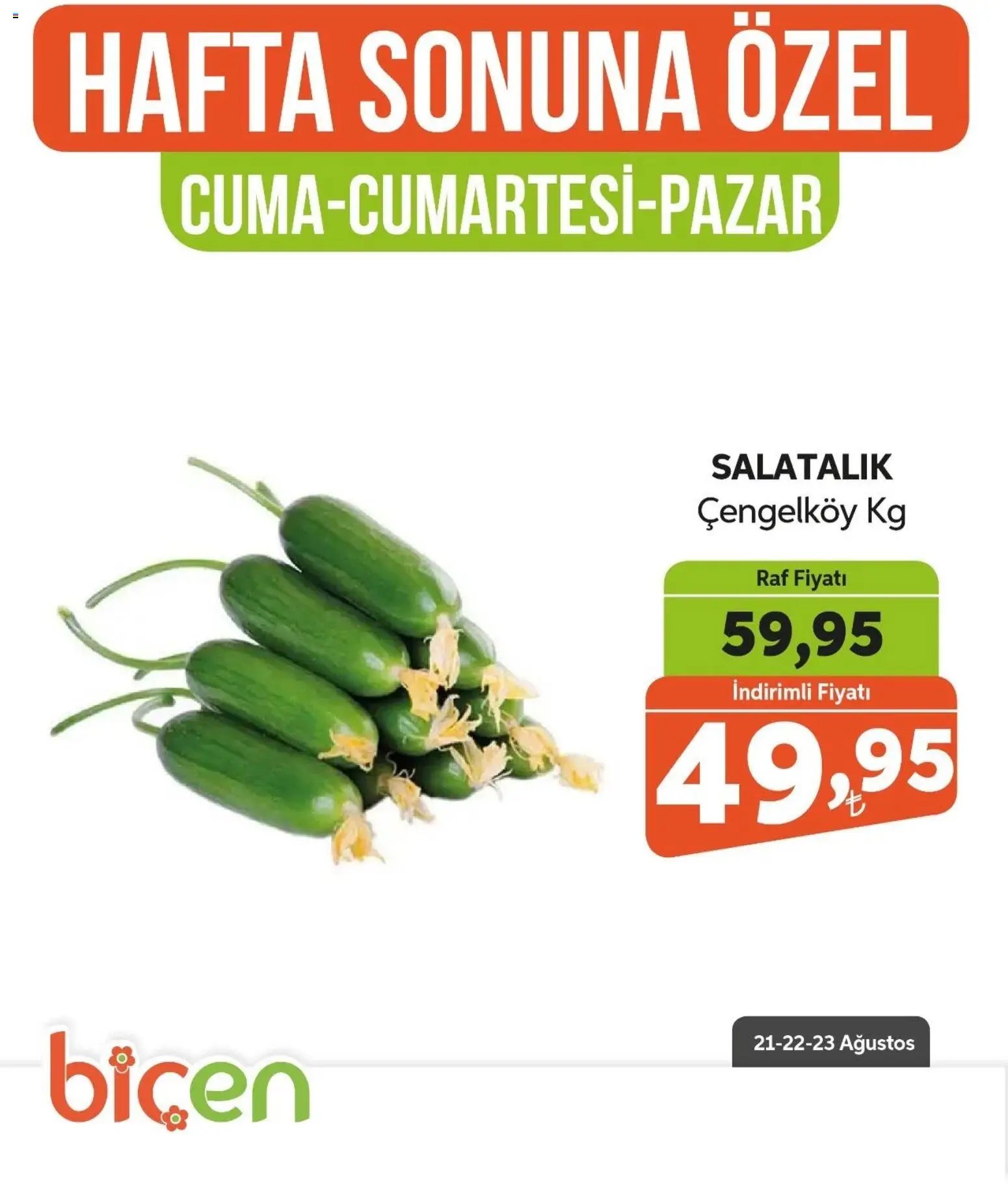 Biçen Market - Hafta Sonuna Özel - Sebze İndirimi