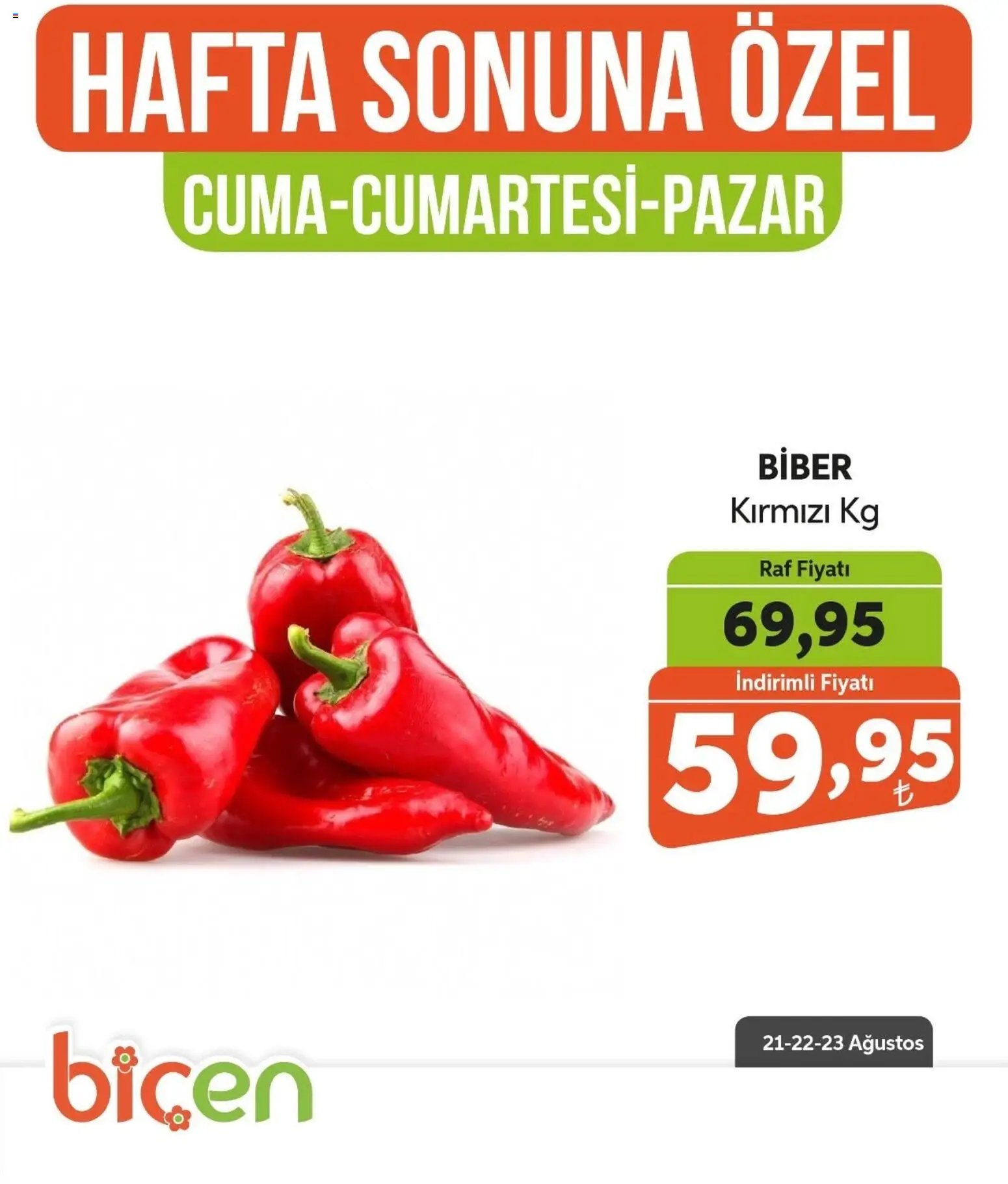 Biçen Market - Hafta Sonuna Özel - Sebze İndirimi