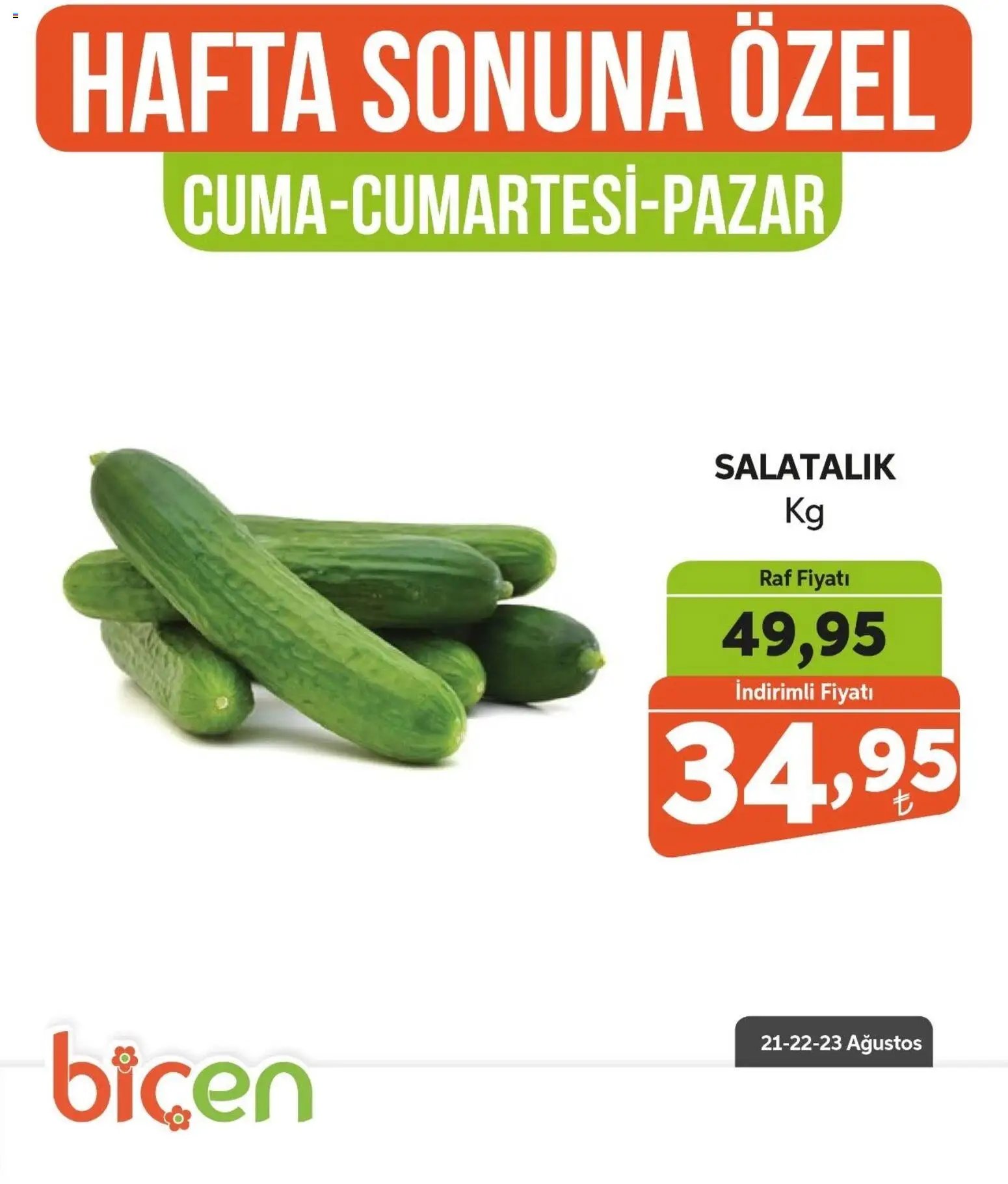 Biçen Market - Hafta Sonuna Özel - Sebze İndirimi