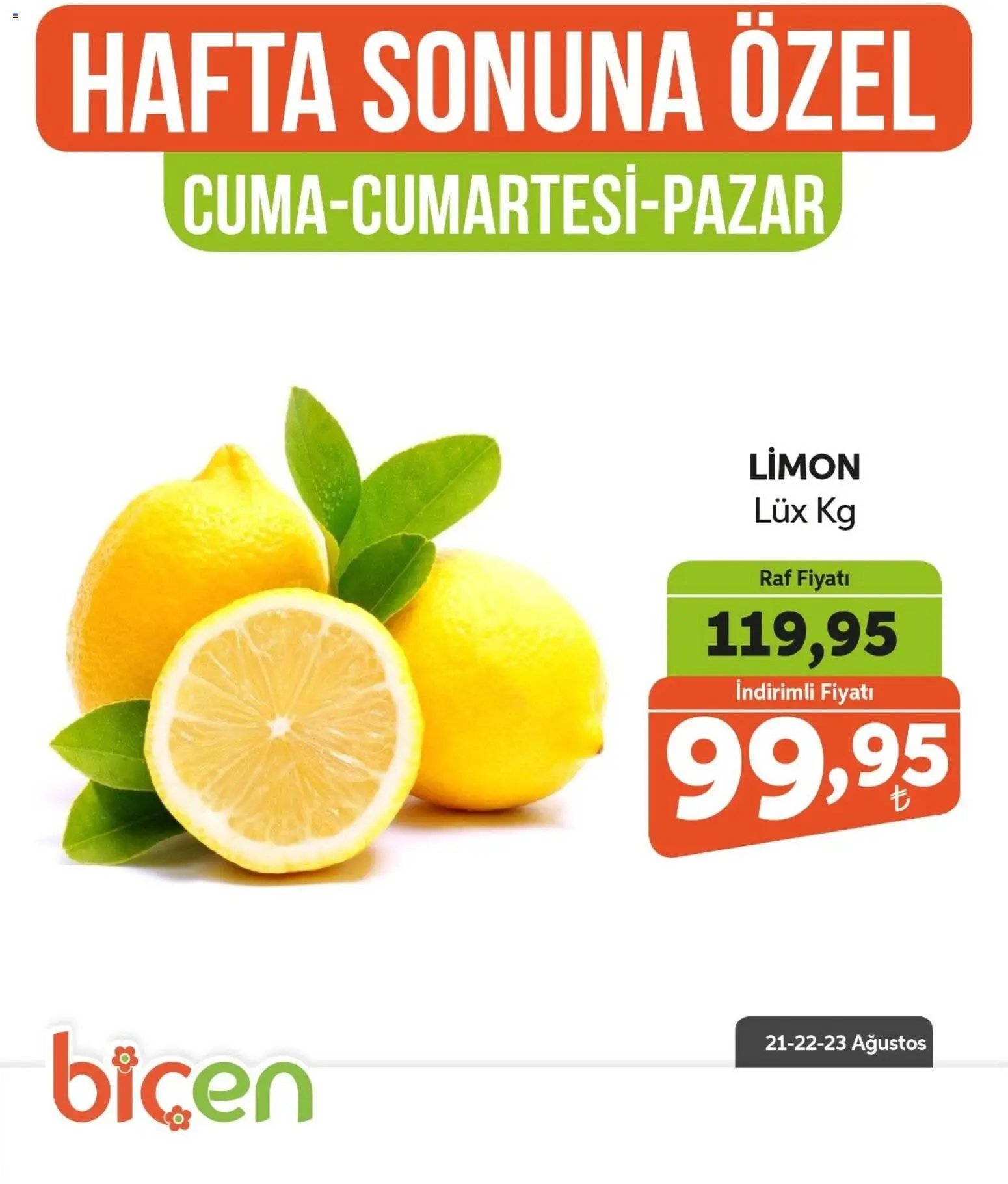 Biçen Market - Hafta Sonuna Özel - Sebze İndirimi