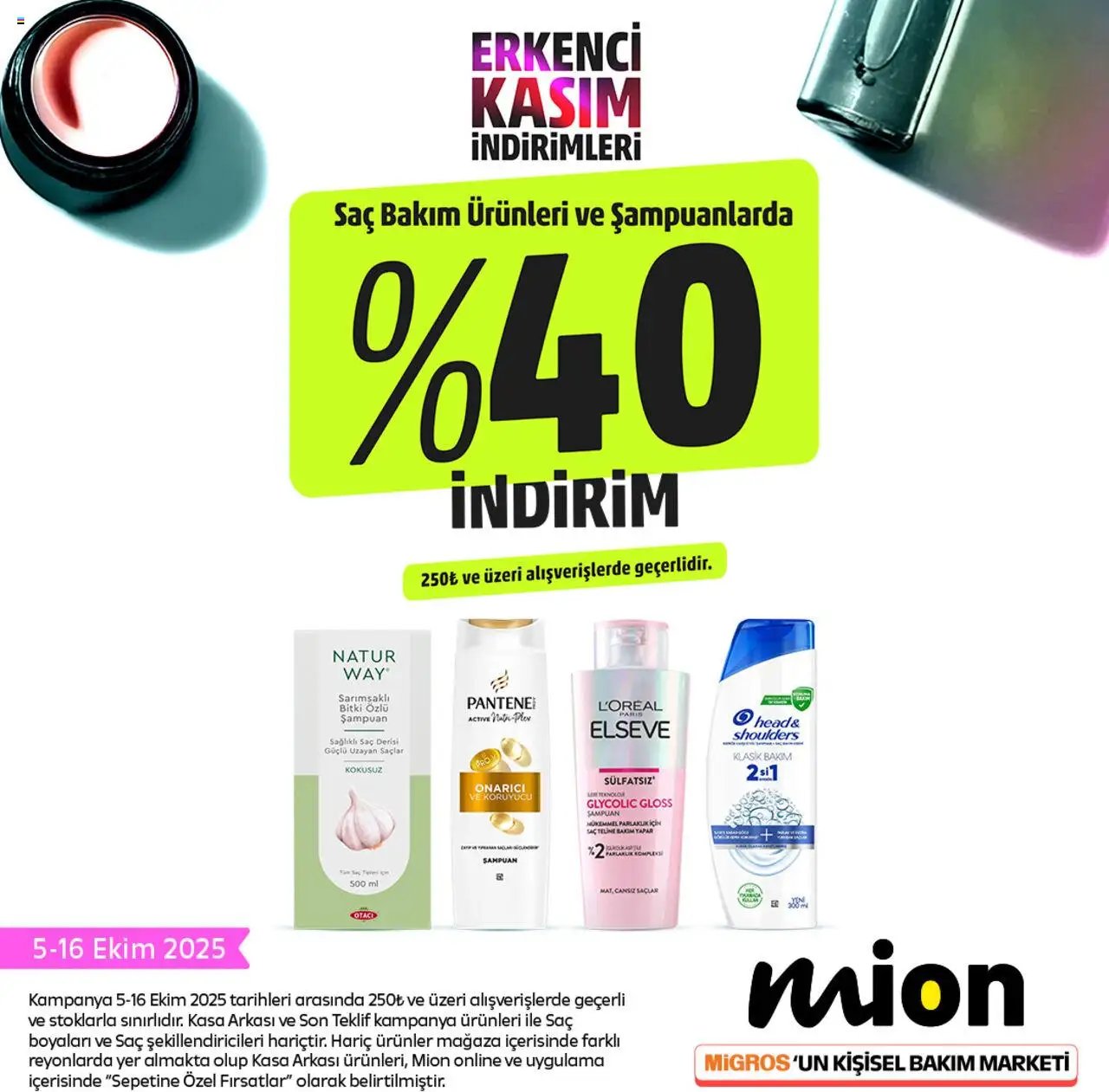 Kipa AVM Saç Bakım Ürünleri ve Şampuanlarda %40 İndirim