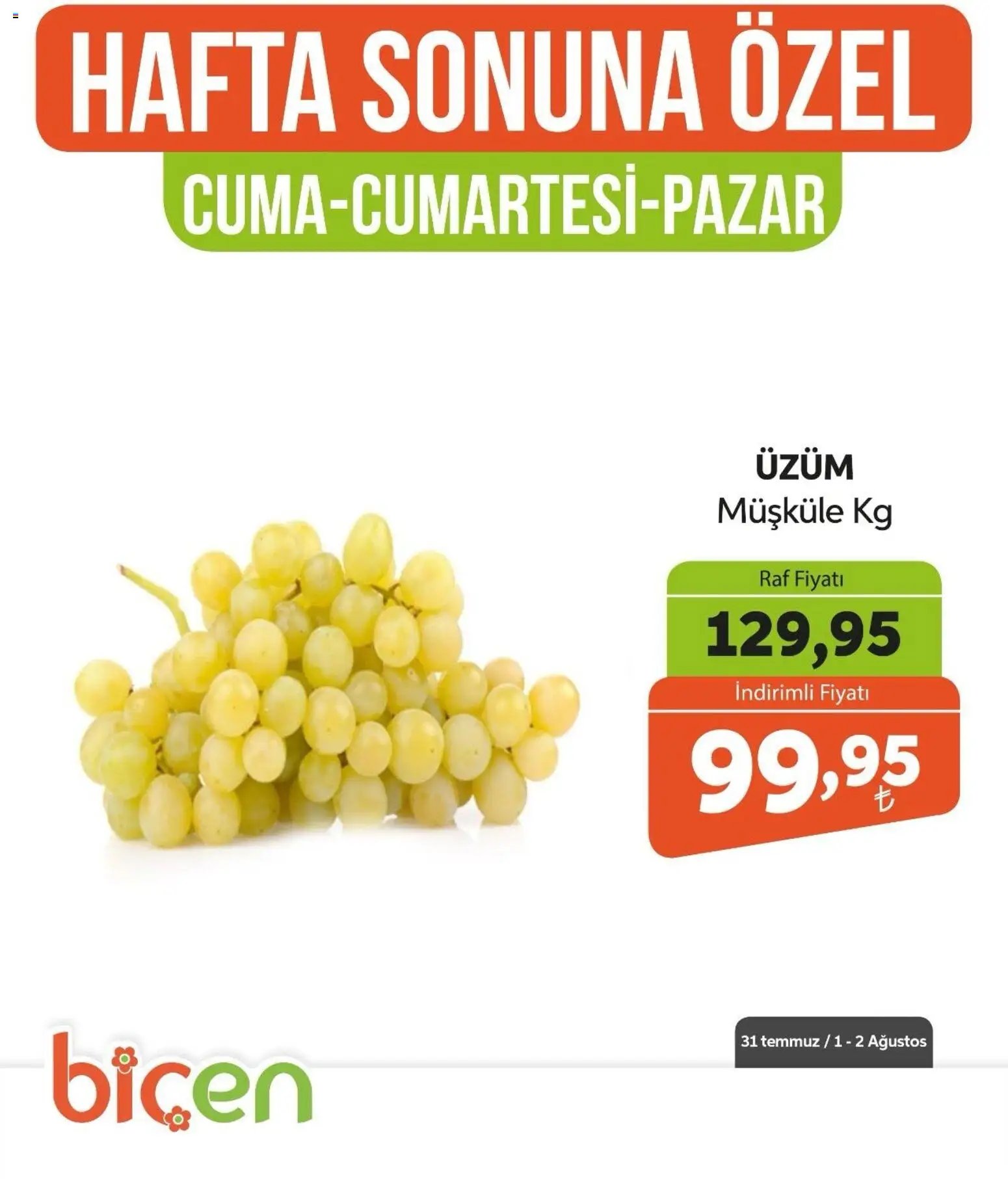 Biçen Market - Hafta Sonuna Özel - Meyve İndirimi