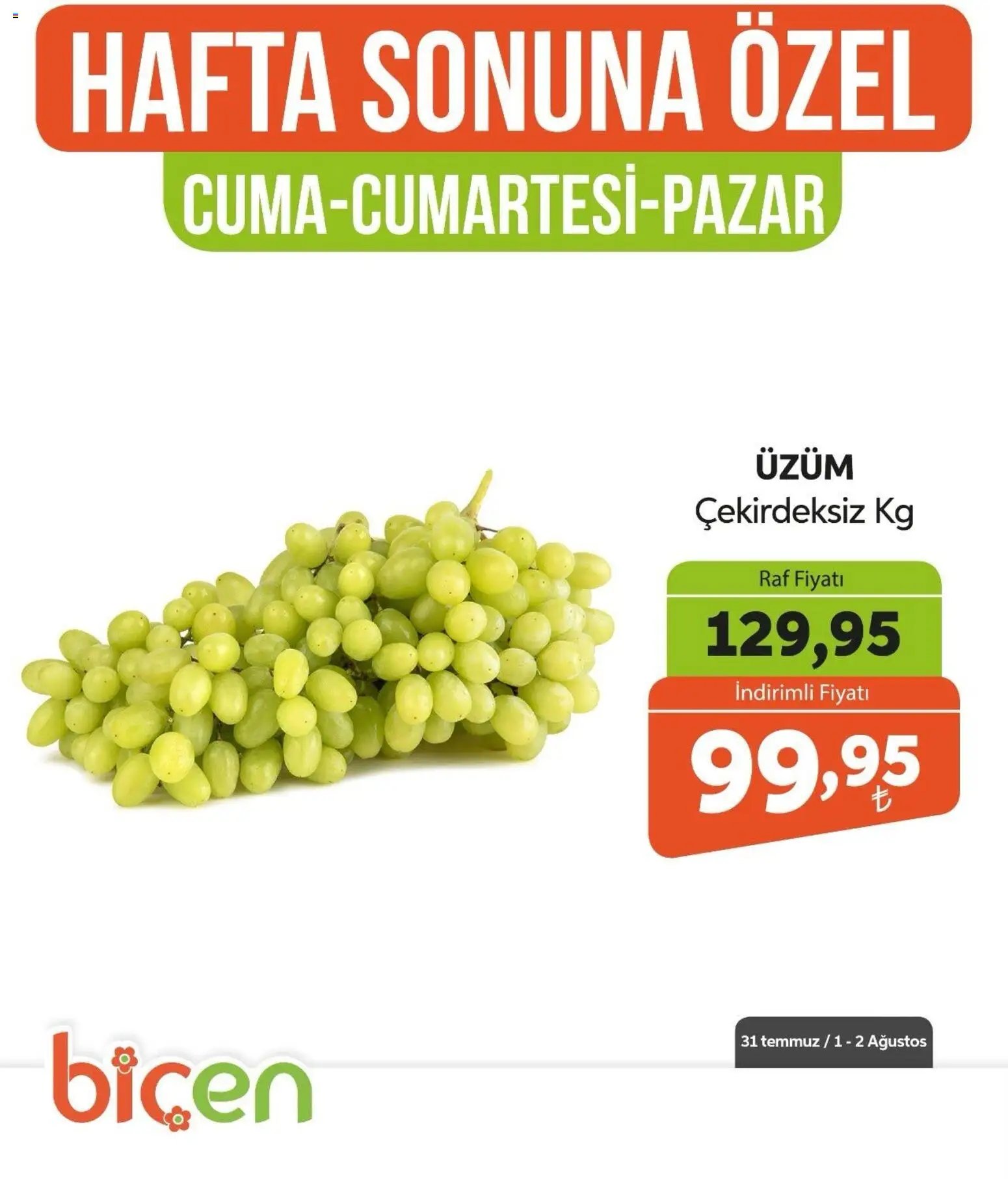Biçen Market - Hafta Sonuna Özel - Meyve İndirimi