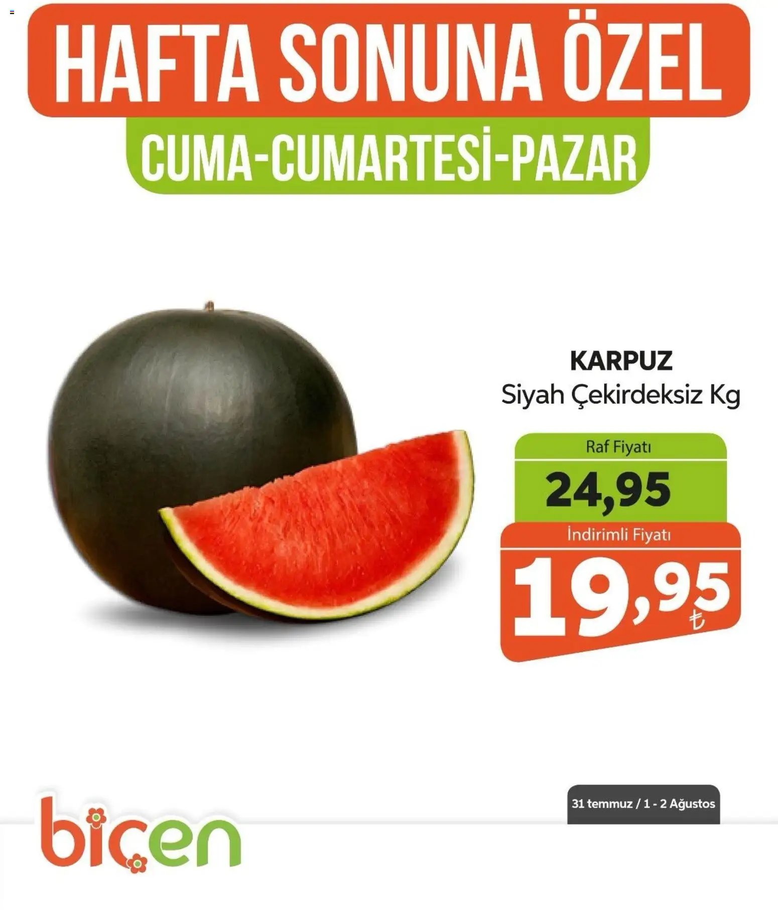 Biçen Market - Hafta Sonuna Özel - Meyve İndirimi