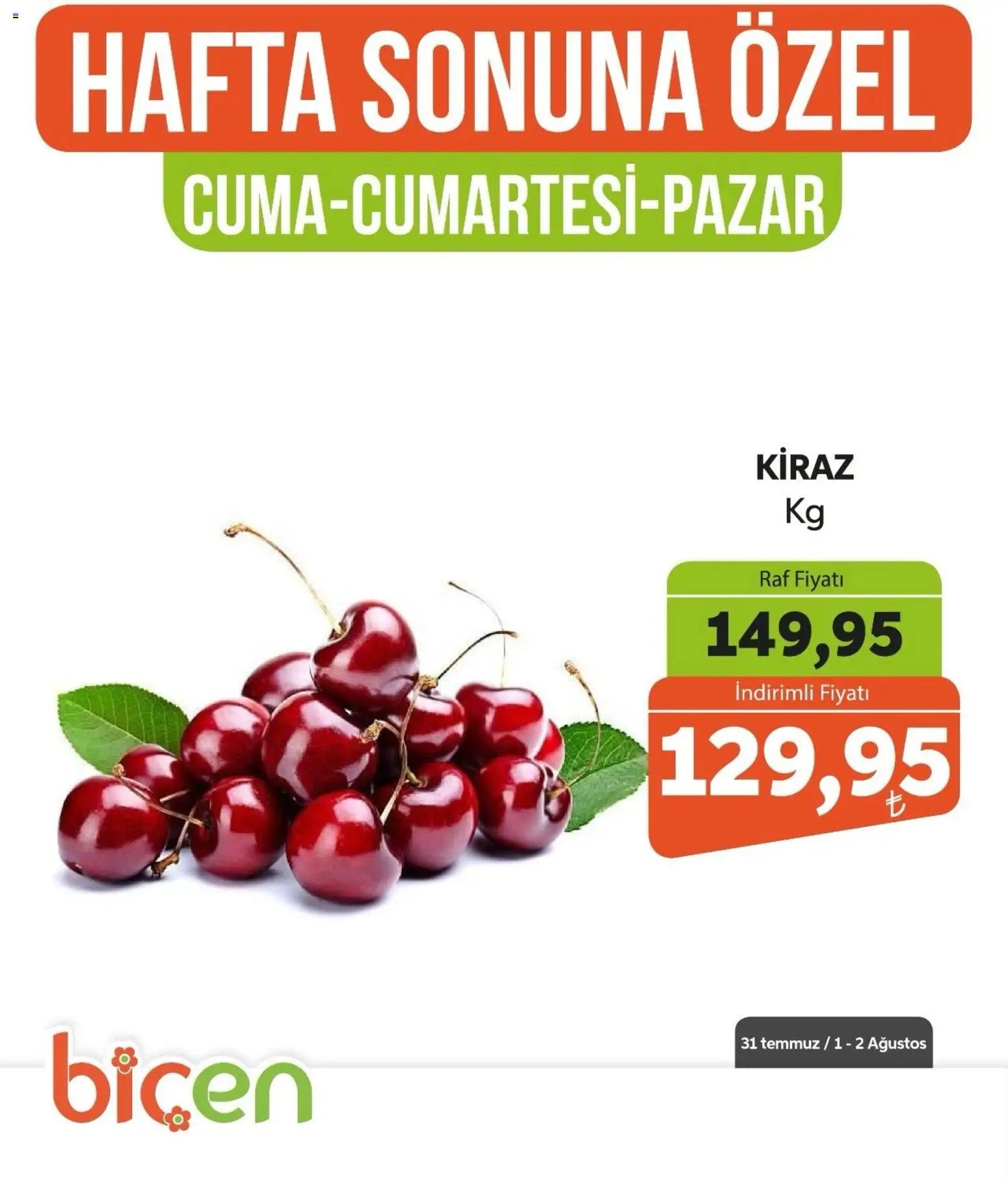 Biçen Market - Hafta Sonuna Özel - Meyve İndirimi