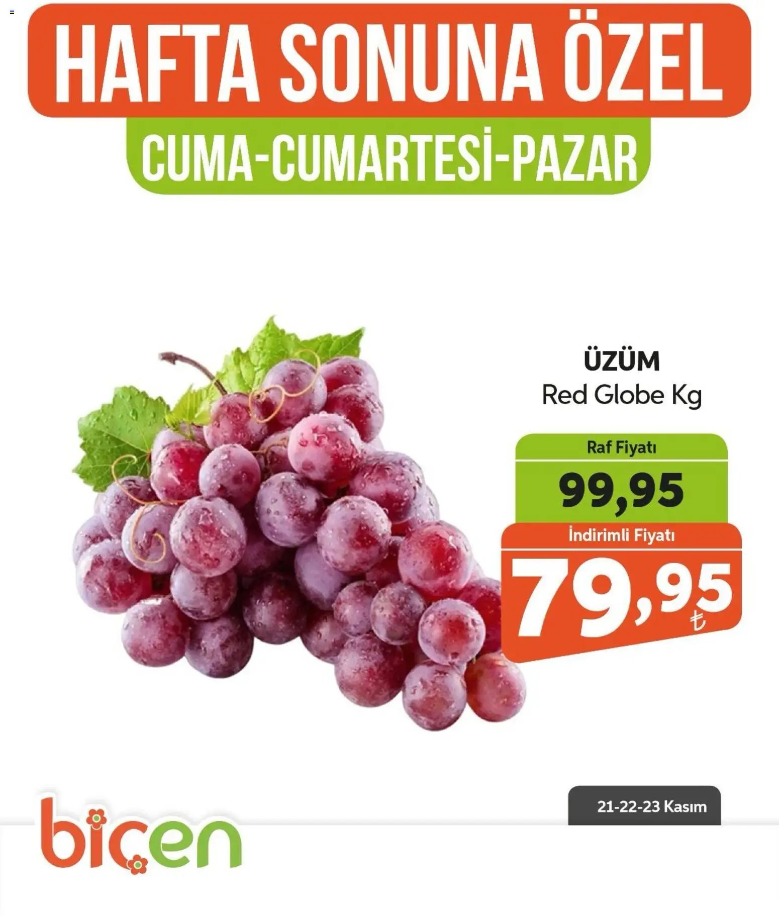 Biçen Market Hafta Sonuna Özel - Meyve İndirimi
