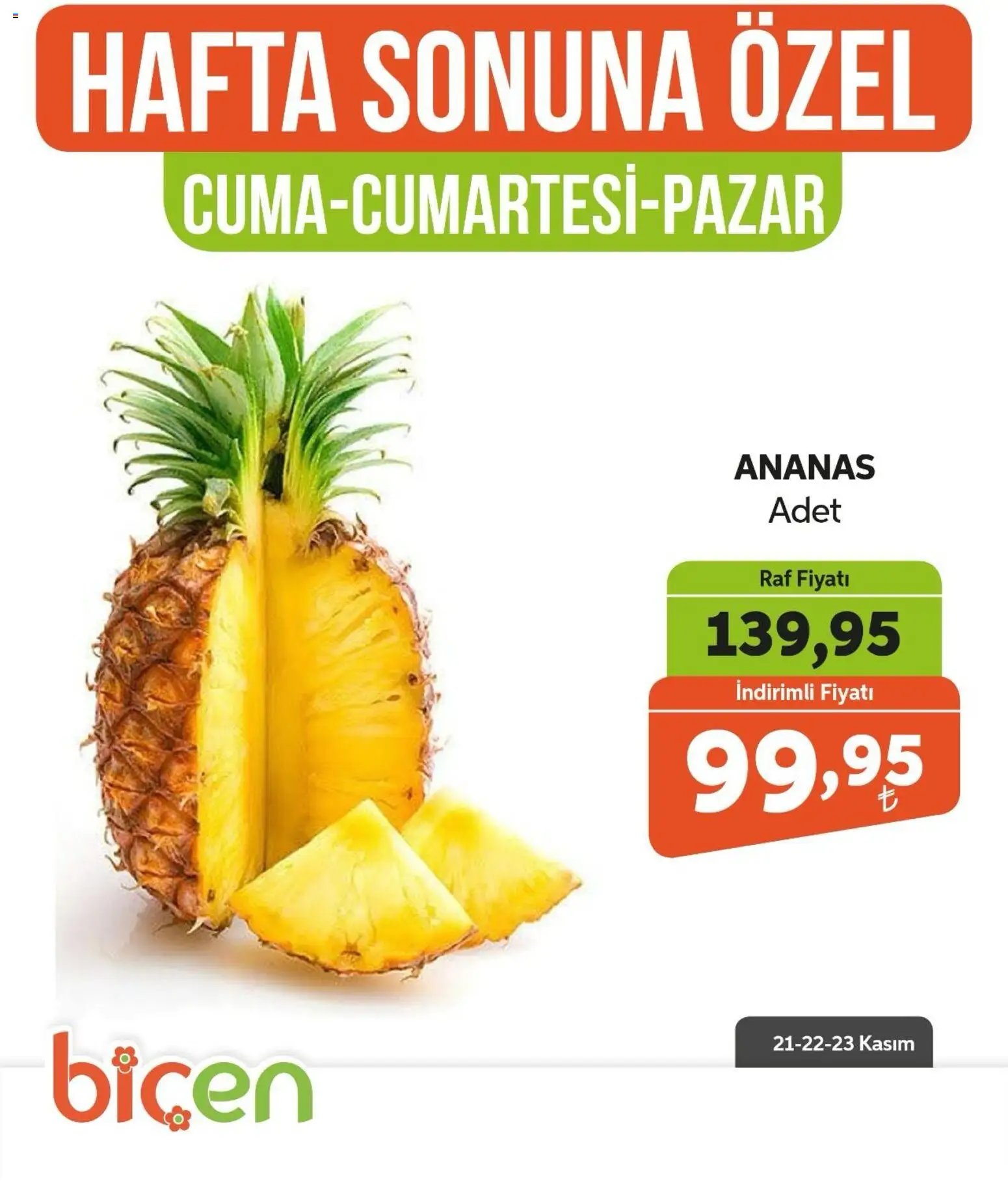 Biçen Market Hafta Sonuna Özel - Meyve İndirimi