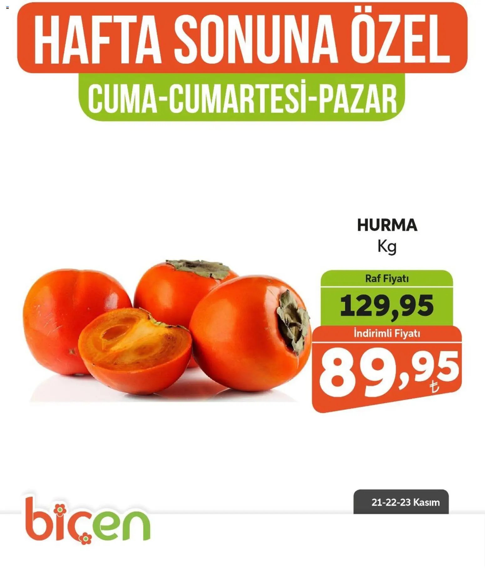 Biçen Market Hafta Sonuna Özel - Meyve İndirimi