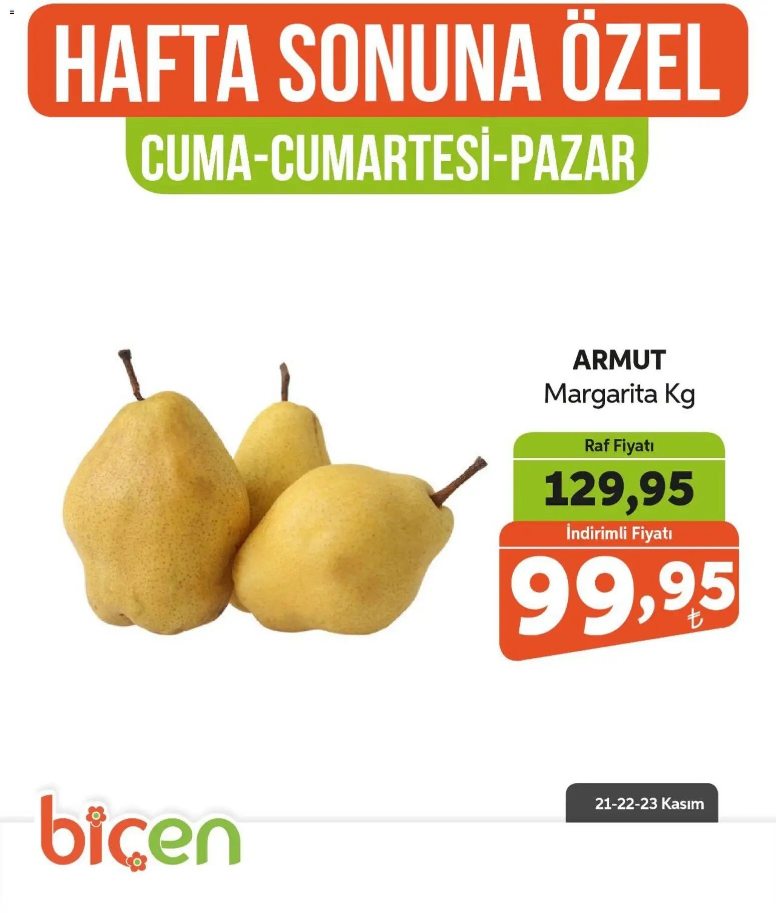 Biçen Market Hafta Sonuna Özel - Meyve İndirimi