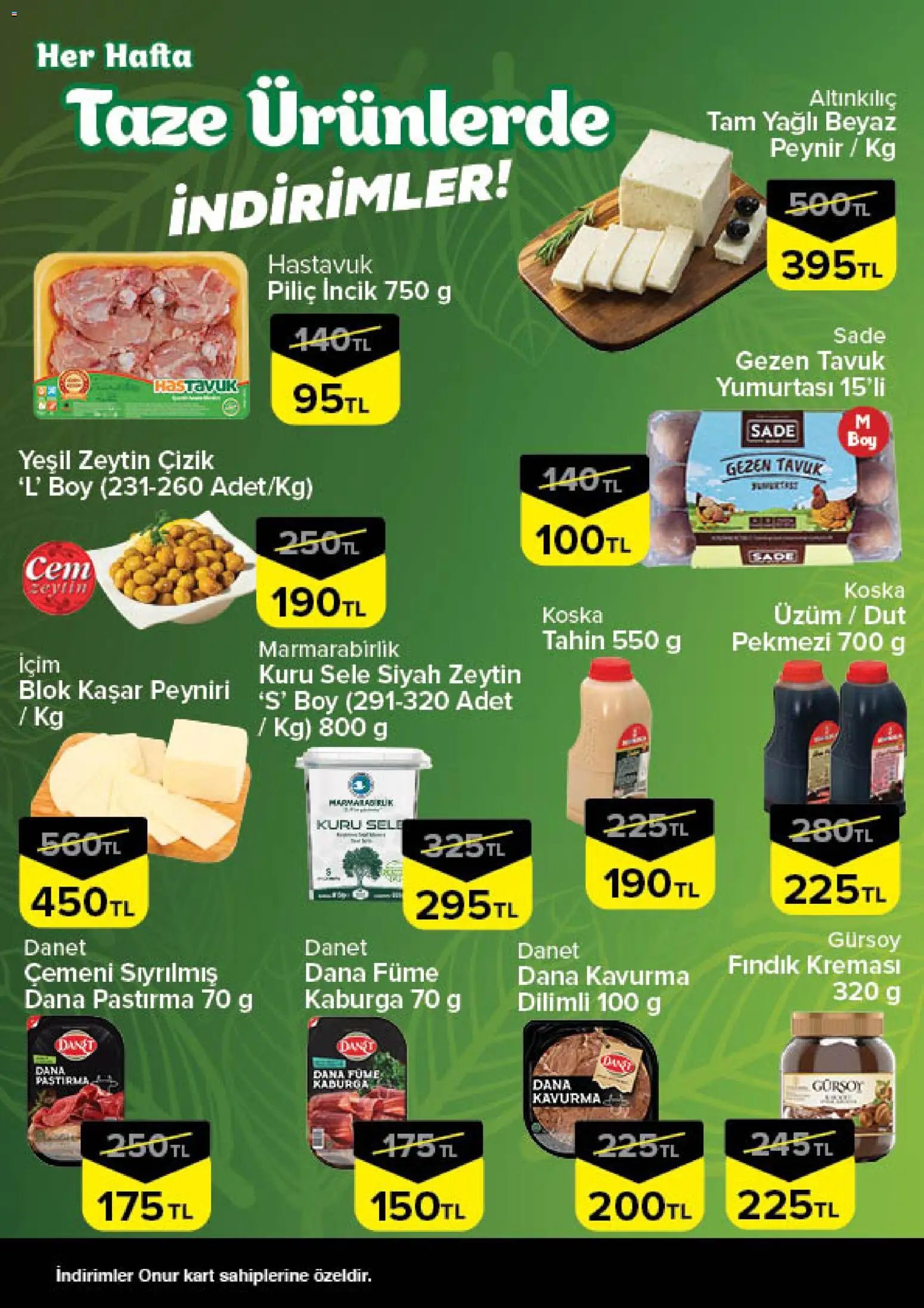 Onur Market Taze Ürünlerde İndirimler - Bursa