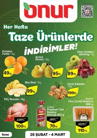 Onur Market Taze Ürünlerde İndirimler - Bursa