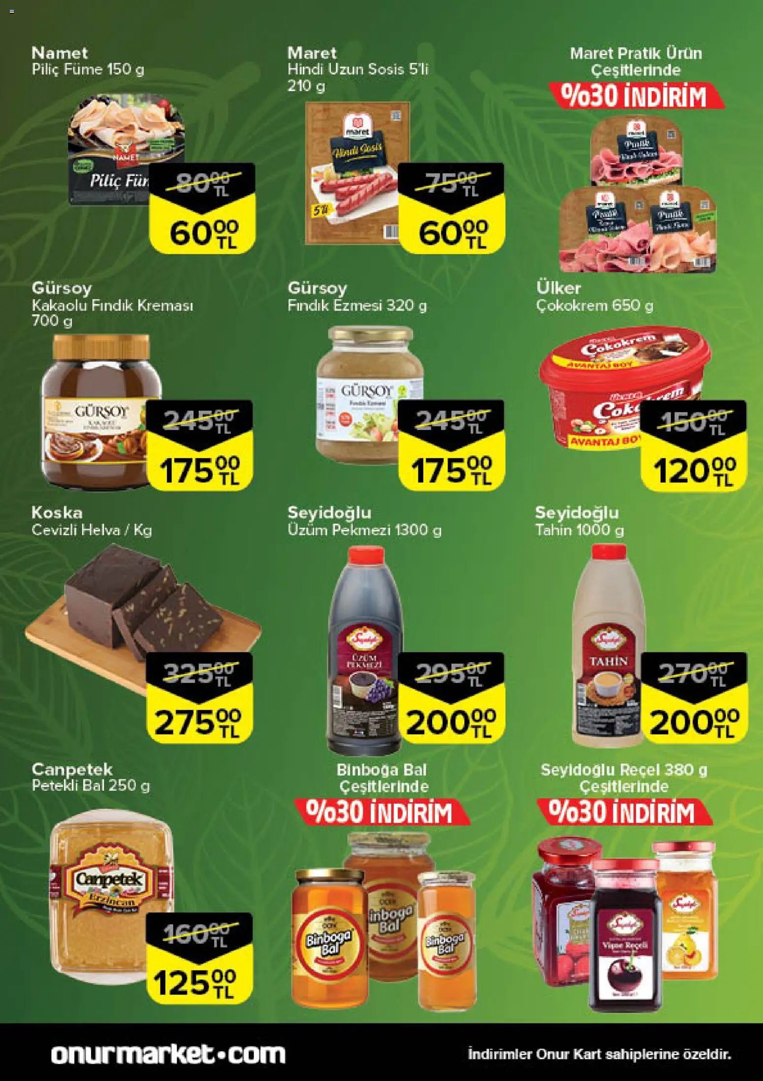 Onur Market Taze Ürünlerde İndirimler - Trakya