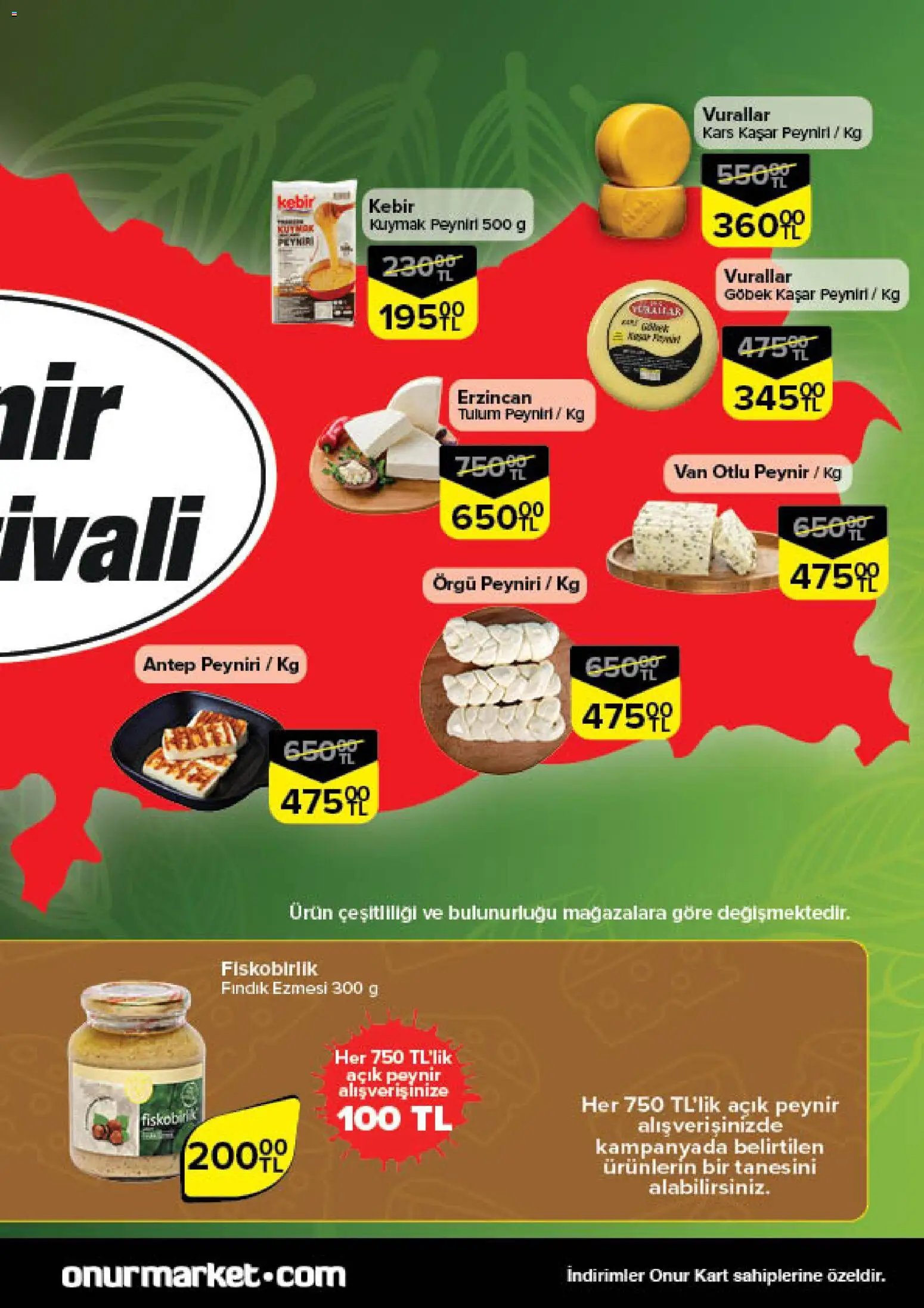 Onur Market Taze Ürünlerde İndirimler - Trakya