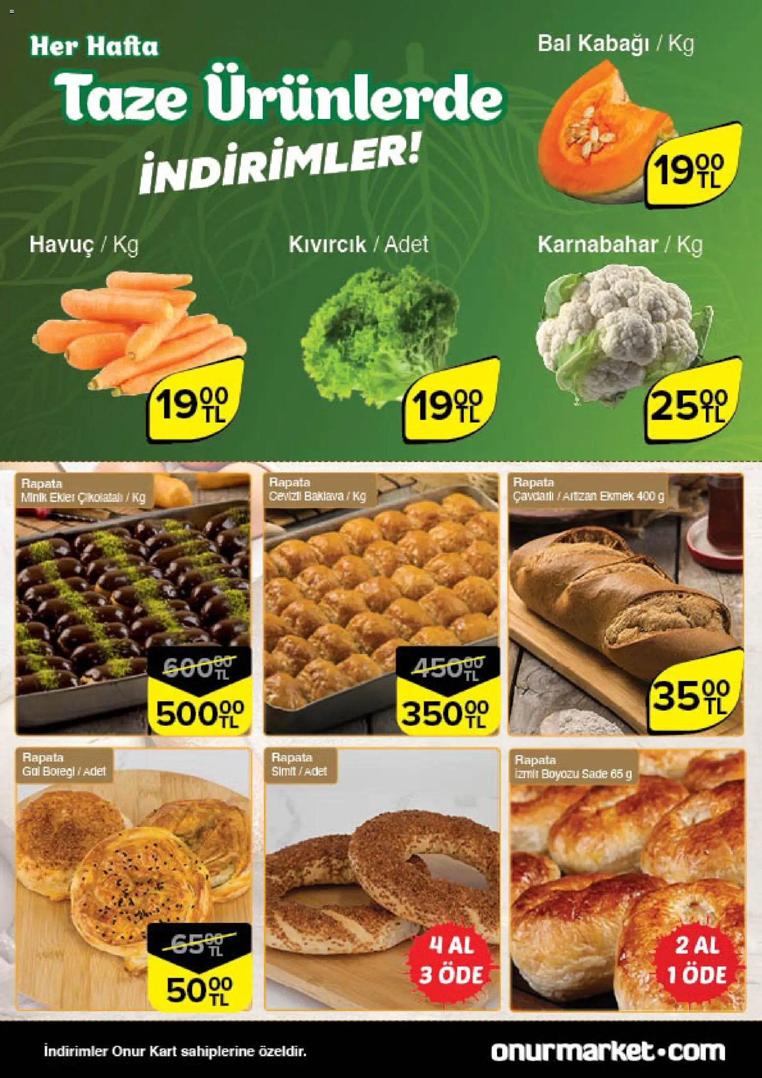 Onur Market Taze Ürünlerde İndirimler - Trakya