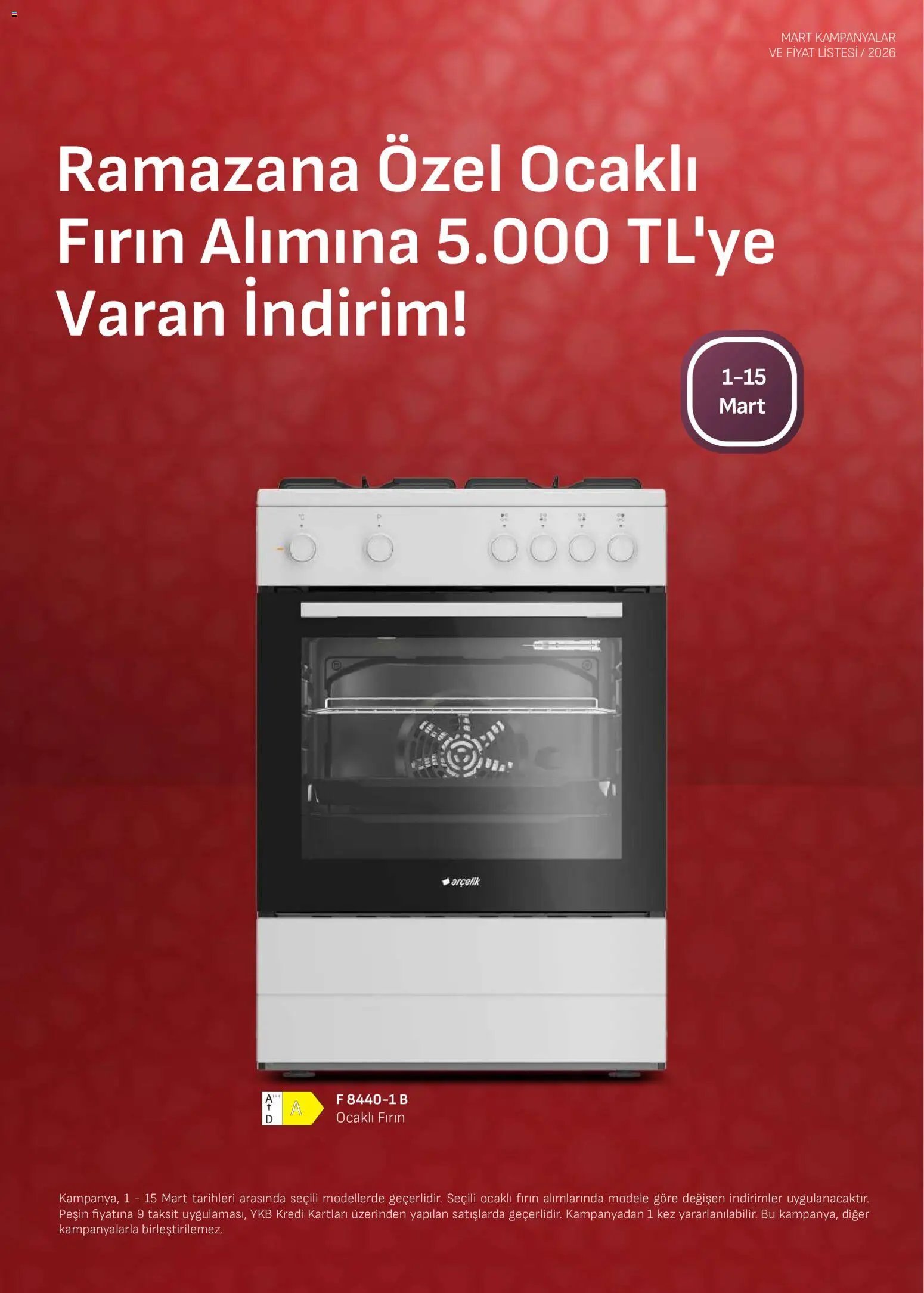 Arçelik - Ankastre Kataloğu