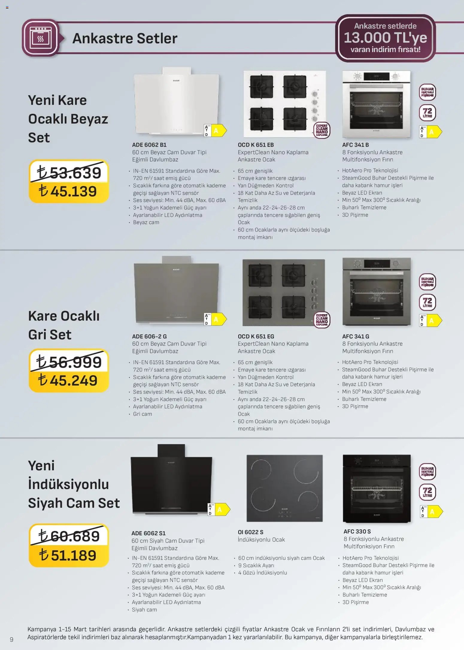 Arçelik - Ankastre Kataloğu