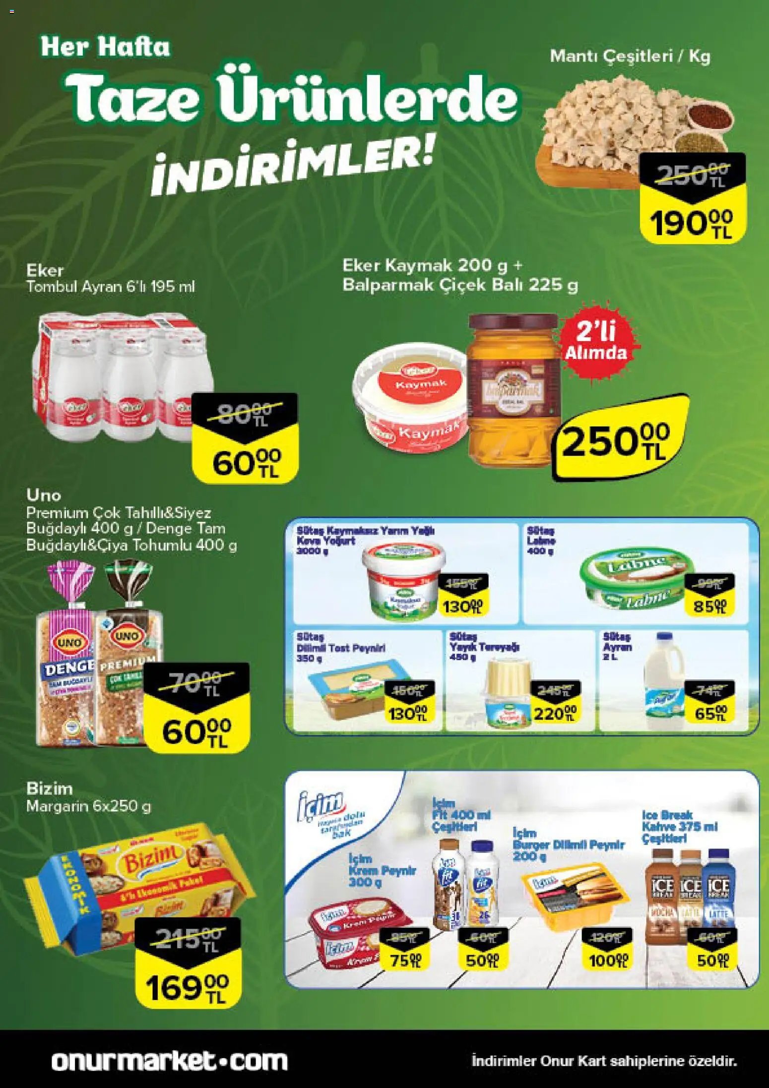 Onur Market Taze Ürünlerde İndirimler - Trakya