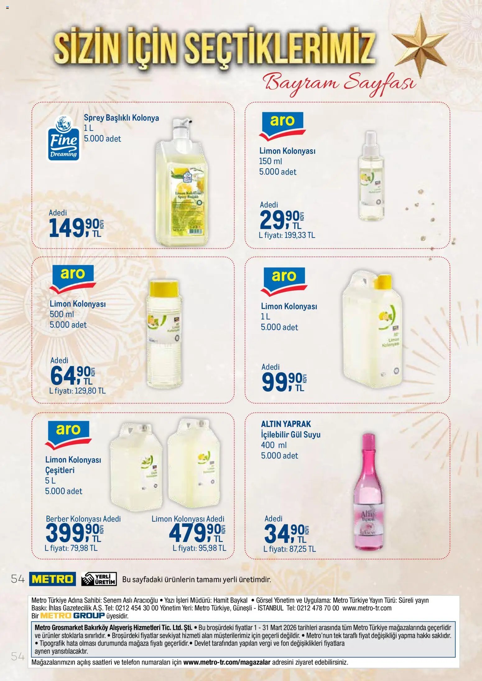 Metro - Temizlik | Kişisel bakım