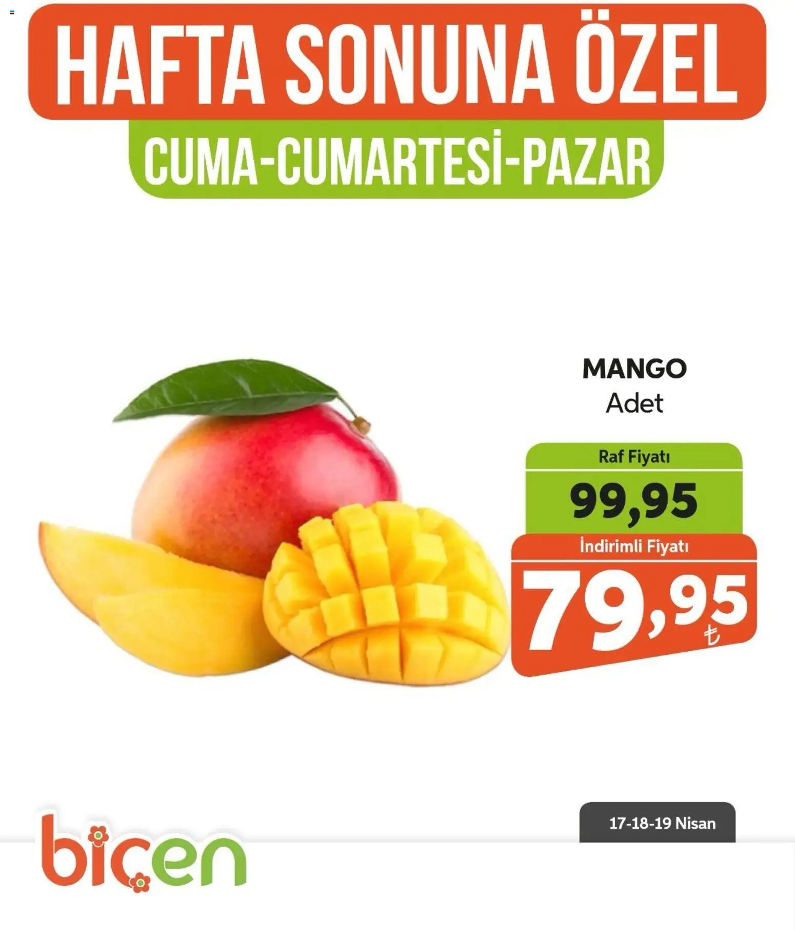 Biçen Market Hafta Sonuna Özel - Meyve İndirimi