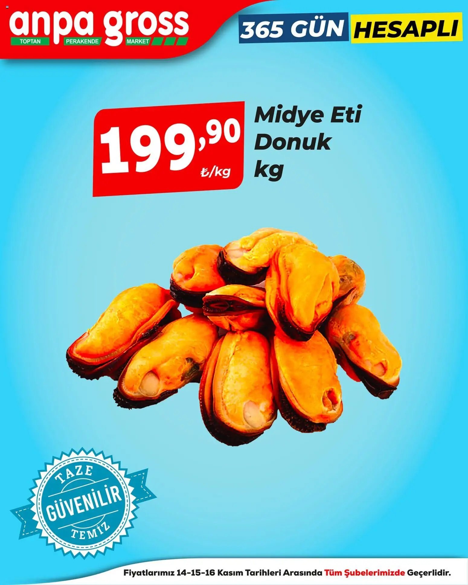 Anpa Gross Levrek, somon, karides ve daha