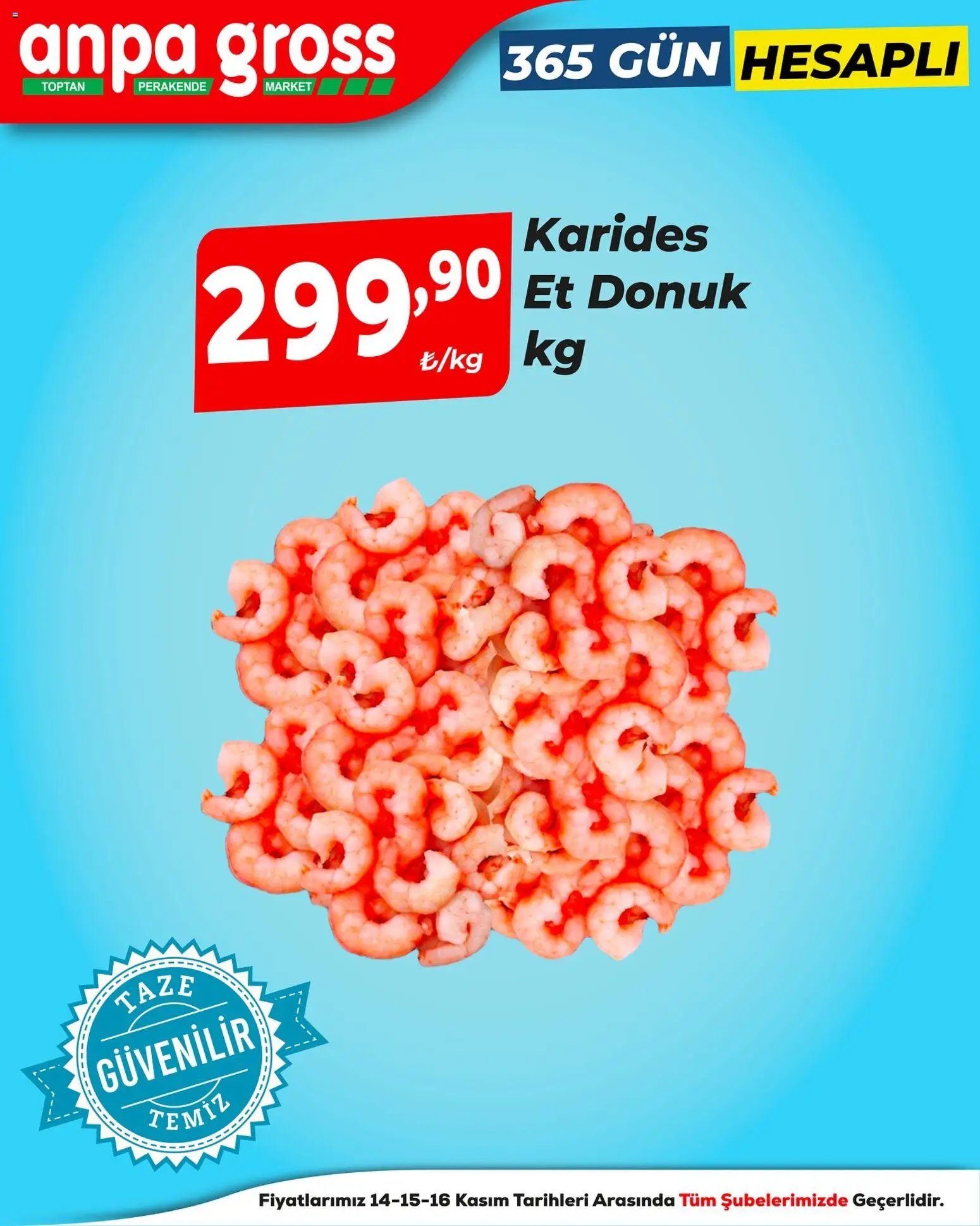 Anpa Gross Levrek, somon, karides ve daha