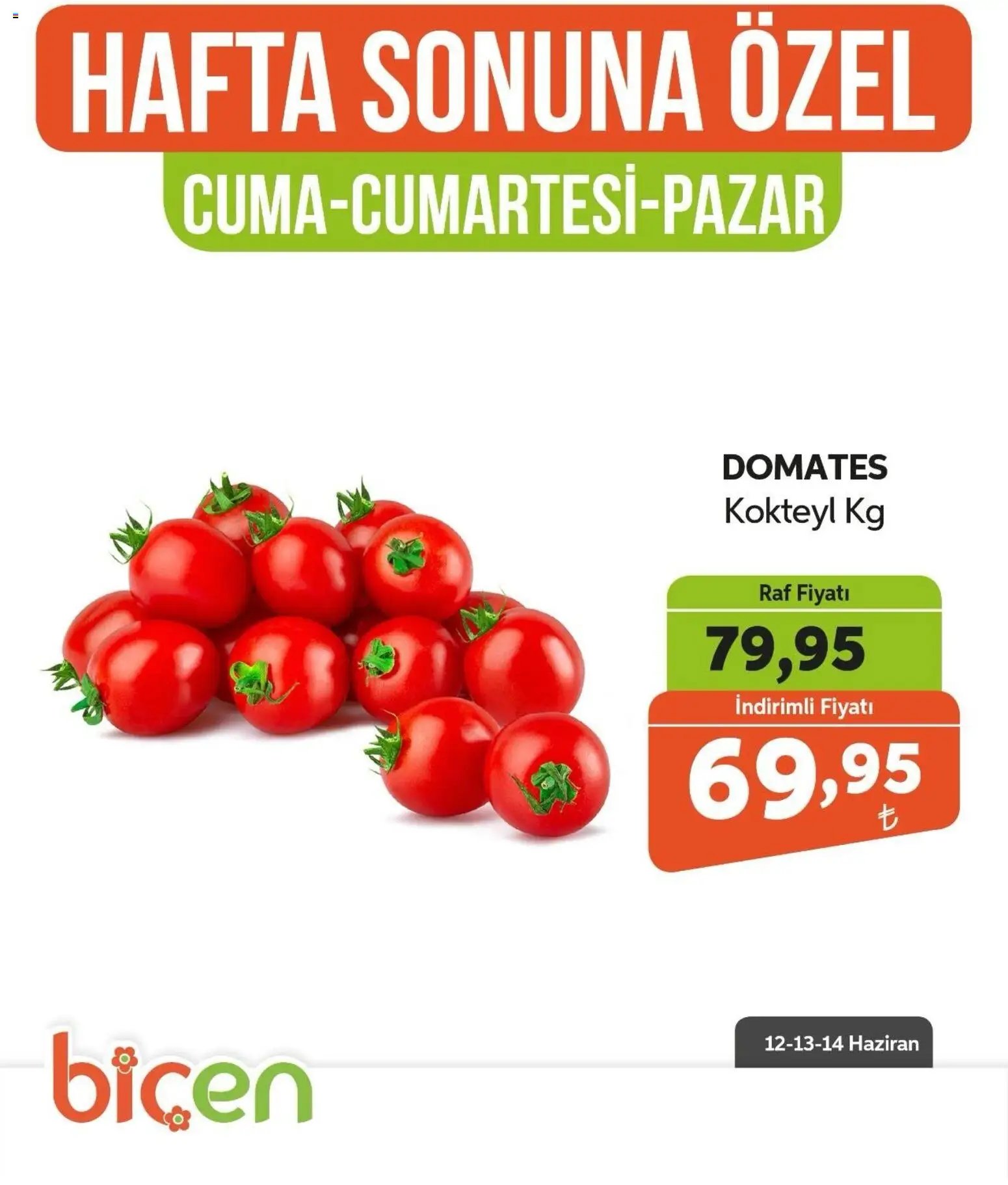 Biçen Market - Hafta Sonuna Özel - Sebze İndirimi