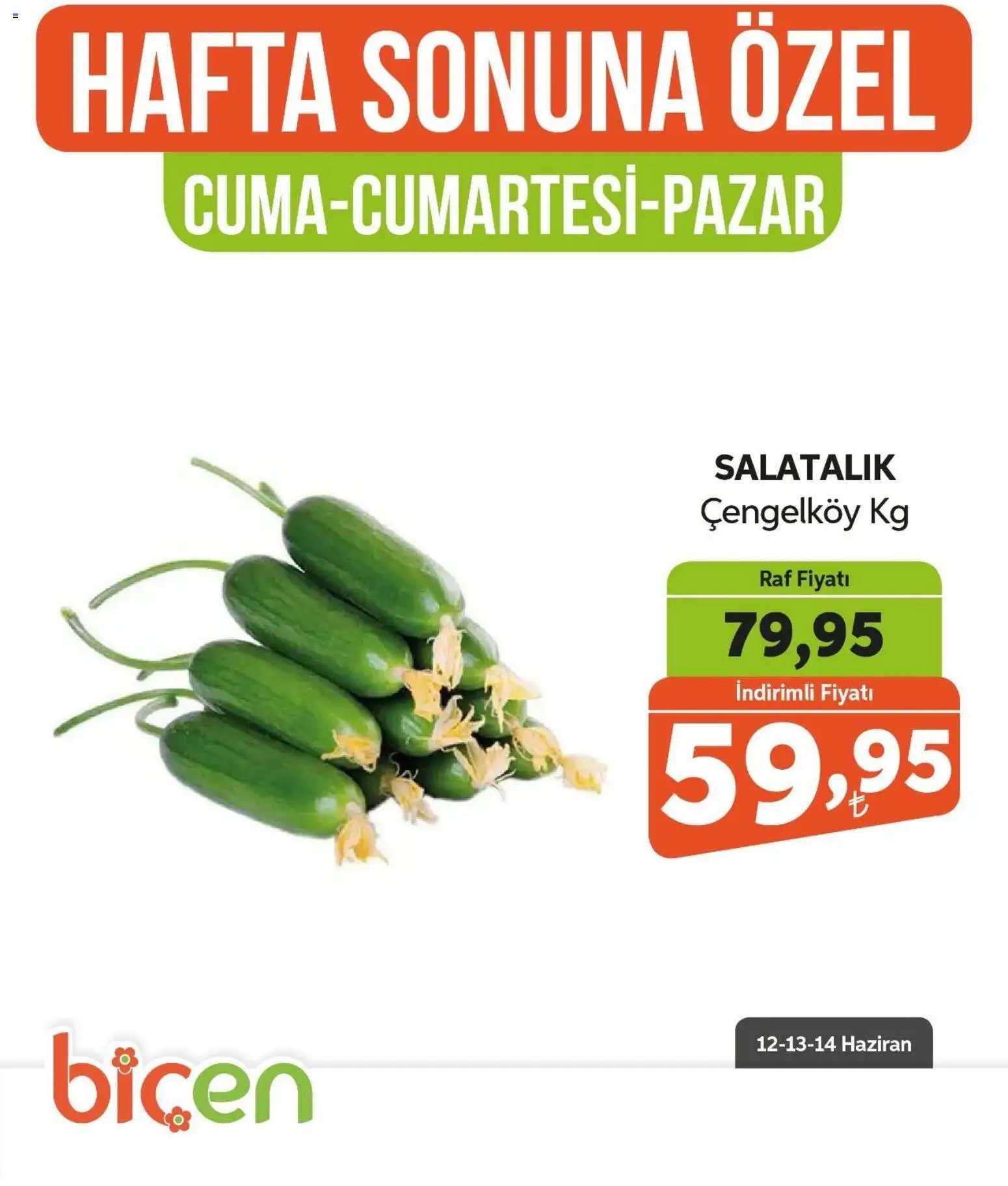 Biçen Market - Hafta Sonuna Özel - Sebze İndirimi