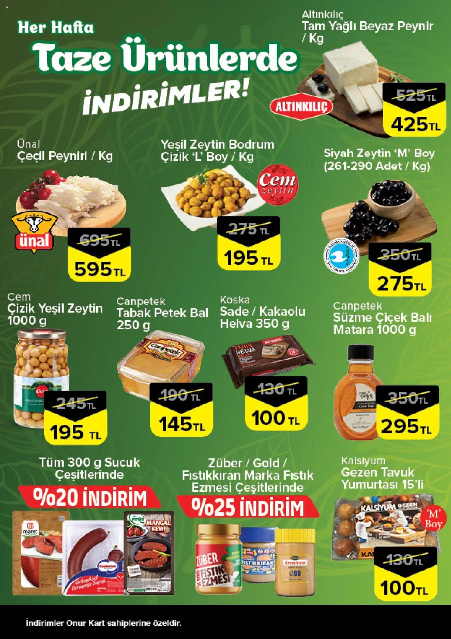 Onur Market - Taze Ürünlerde İndirimler