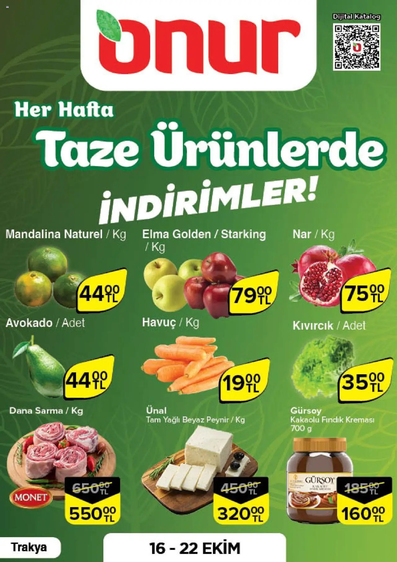 Onur Market Taze Ürünlerde İndirimler - Trakya