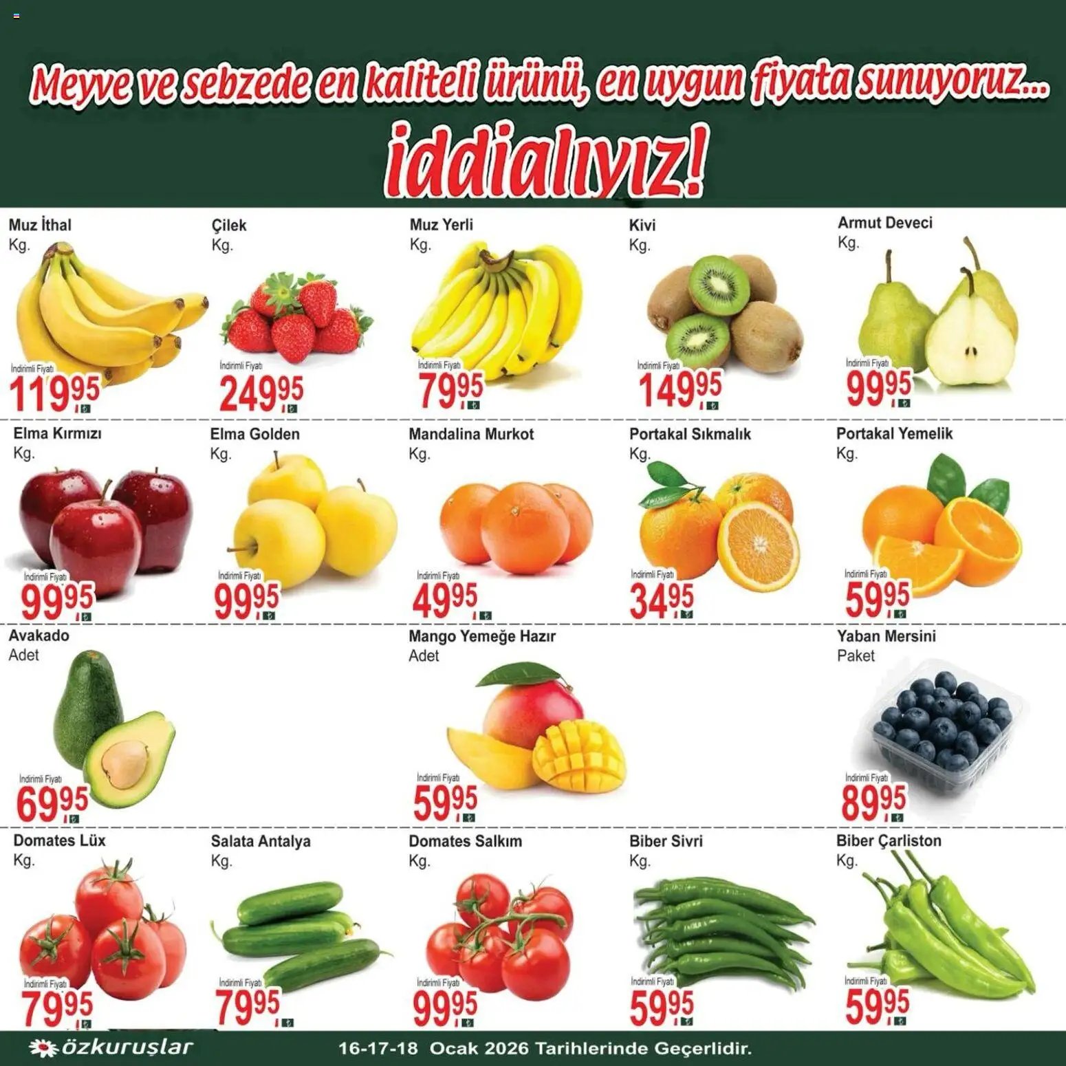 Özkuruşlar Sebze ve meyve