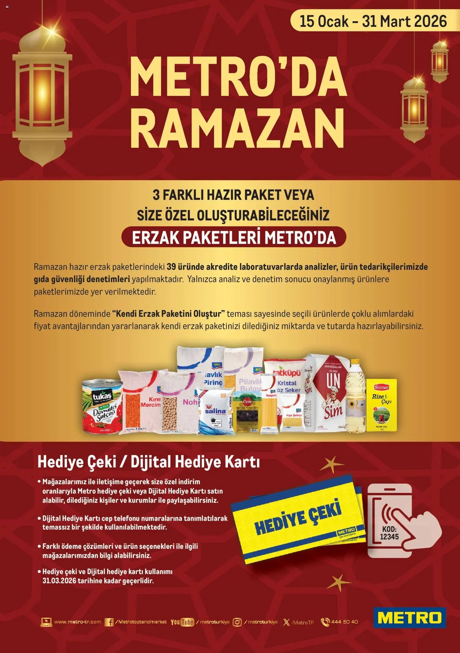 Metro - Ramazan Erzak Paketleri