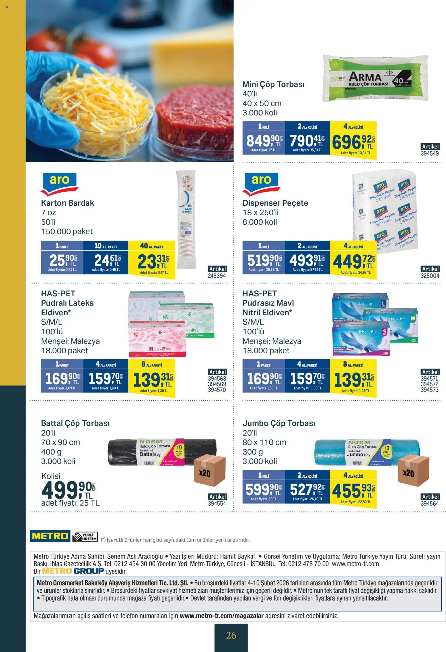 Metro - Kurum ve İşletme Mutfakları