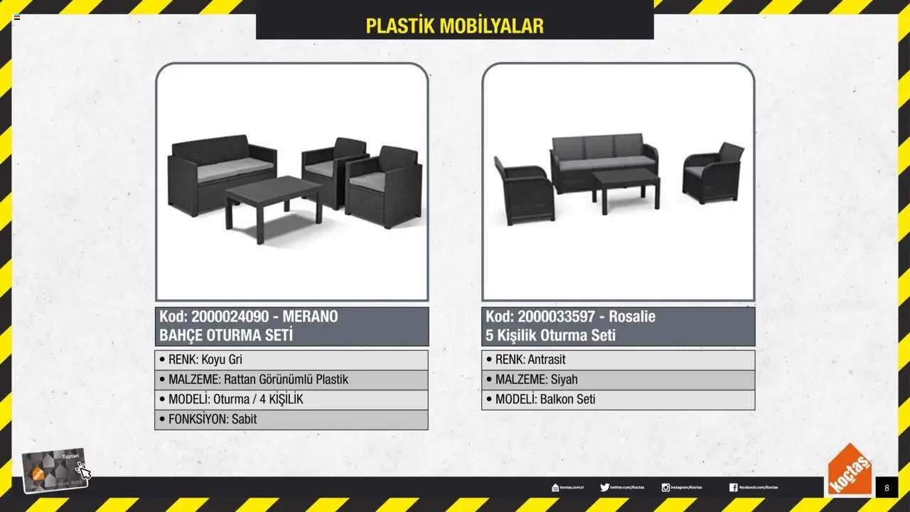 Koçtaş Bahçe Mobilyaları