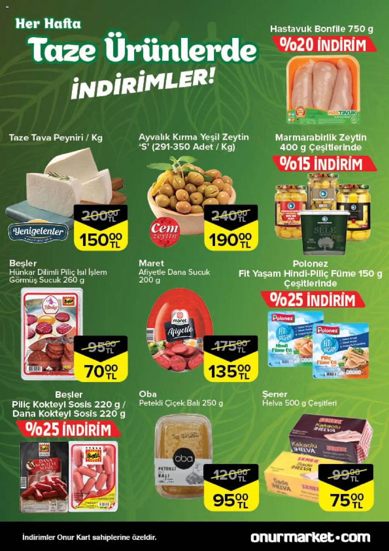 Onur Market Taze Ürünlerde İndirimler - Bursa