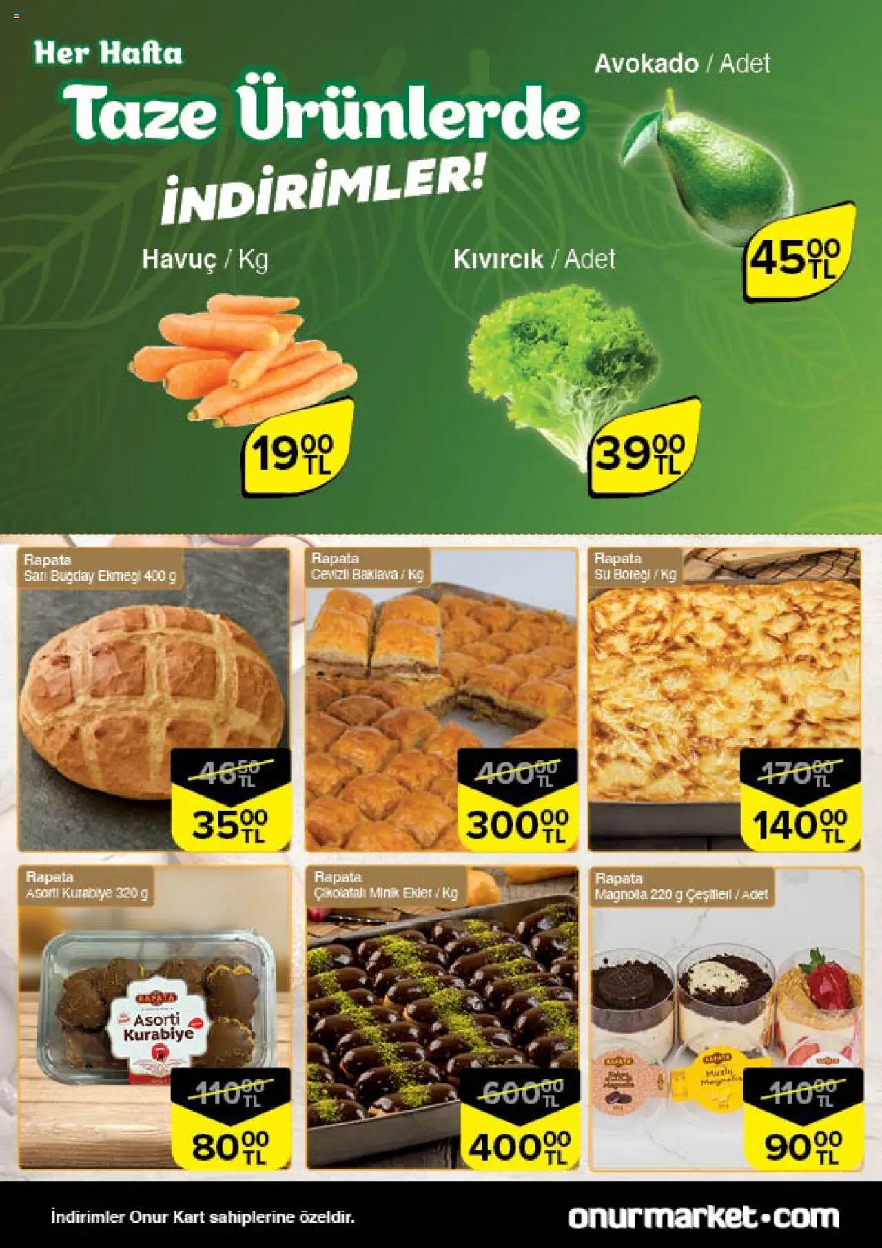 Onur Market Taze Ürünlerde İndirimler - Bursa