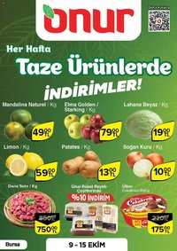 Onur Market Taze Ürünlerde İndirimler - Bursa