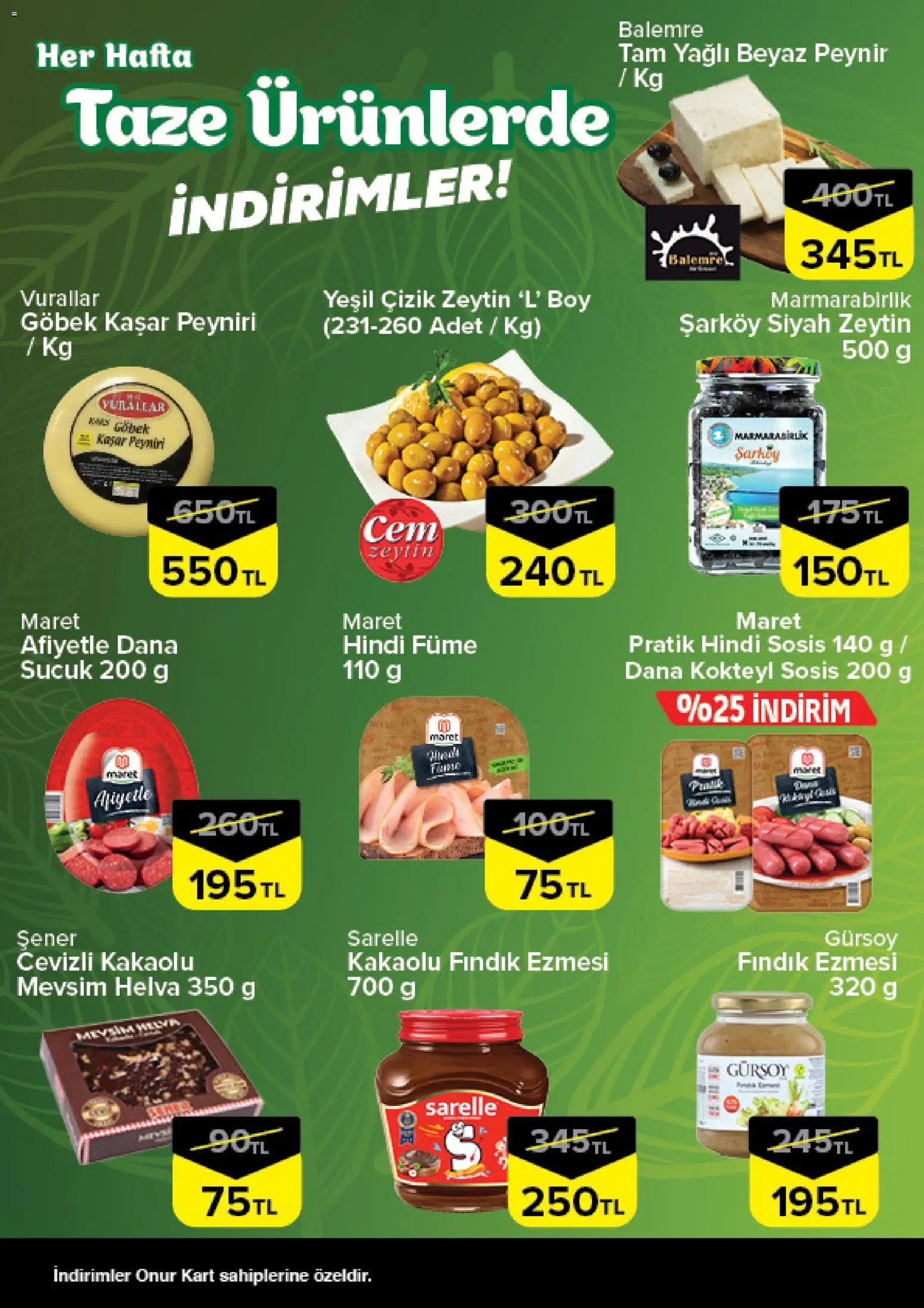 Onur Market - Taze Ürünlerde İndirimler - Bursa