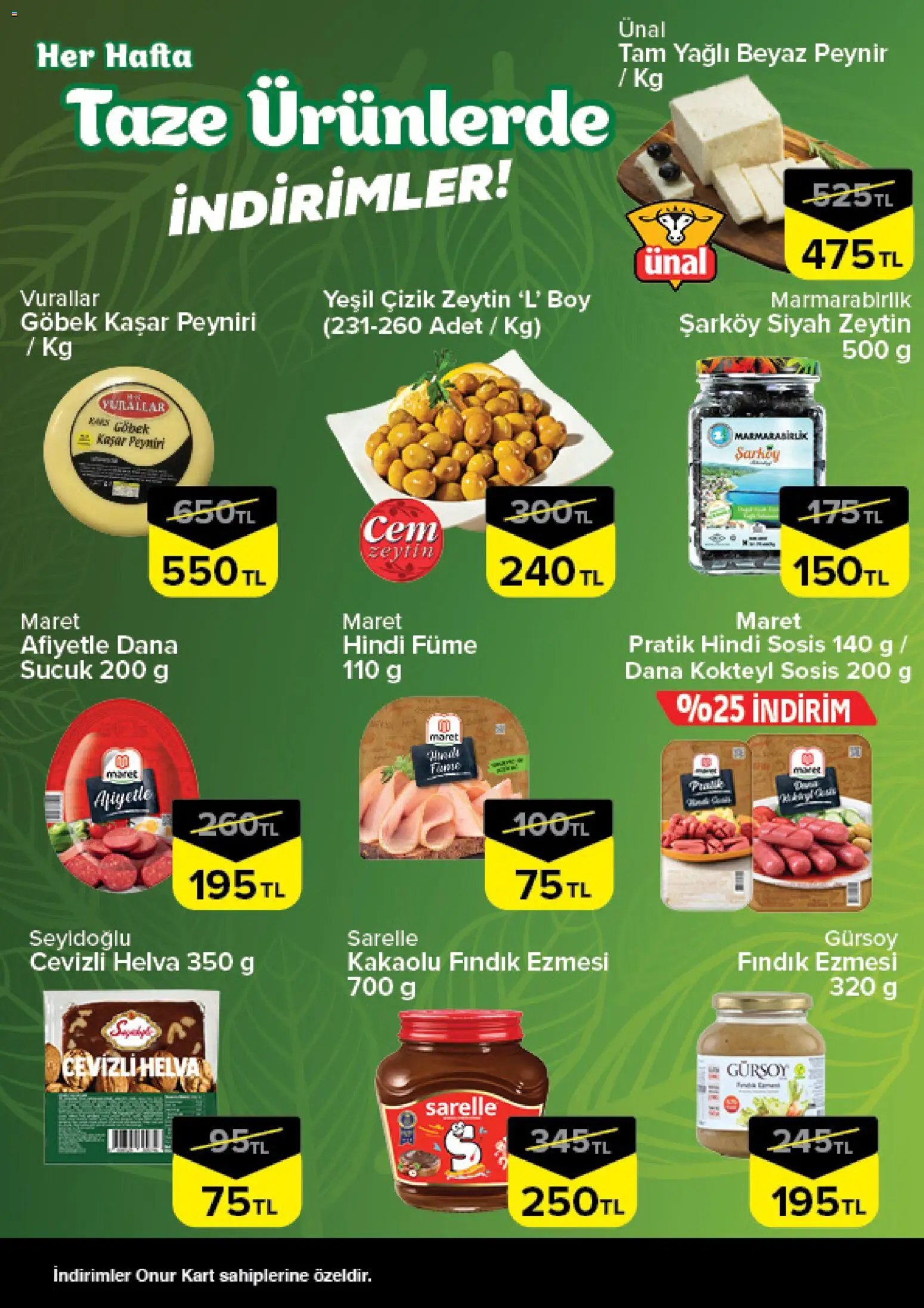 Onur Market - Taze Ürünlerde İndirimler - İstanbul & Trakya