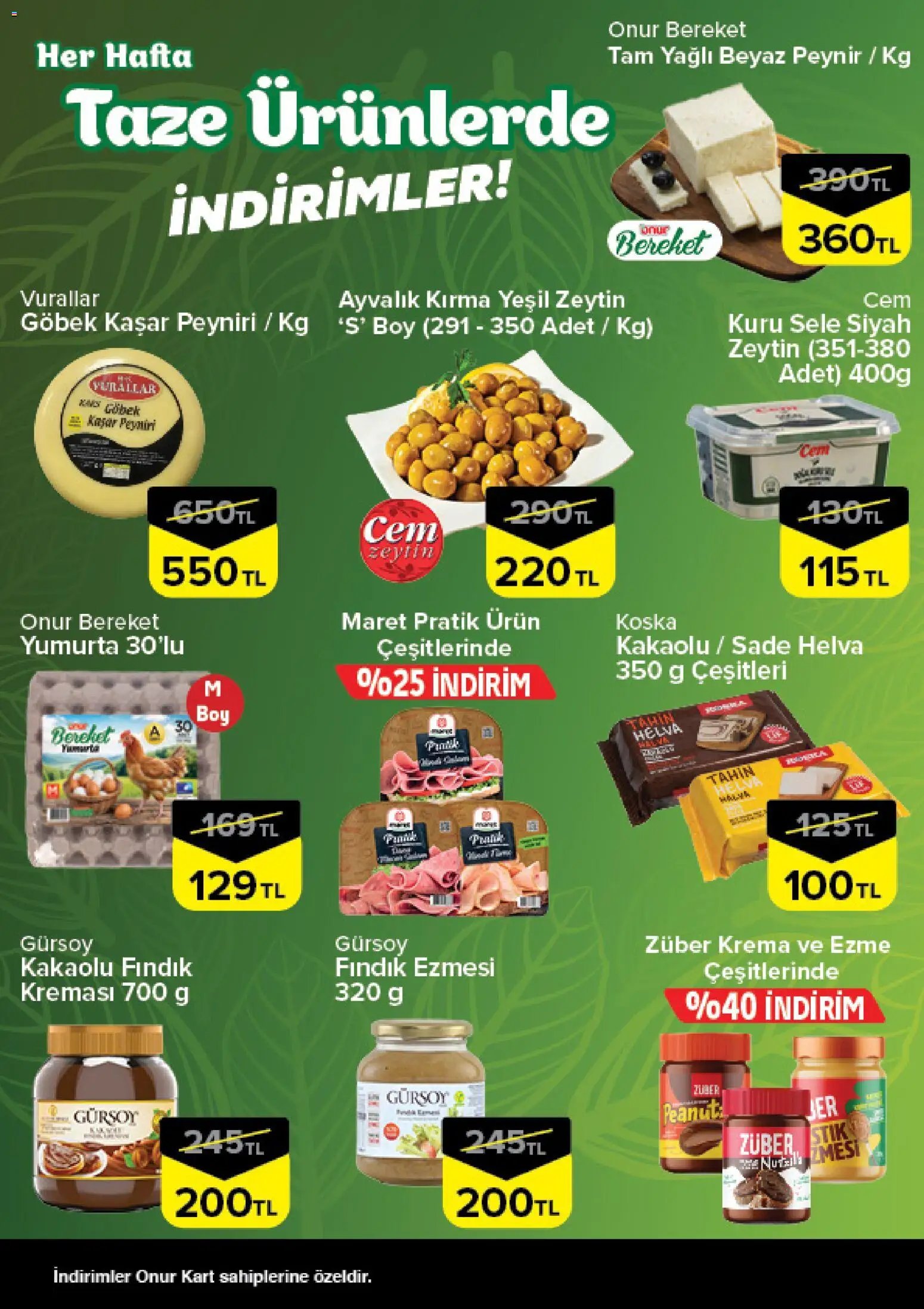 Onur Market - Taze Ürünlerde İndirimler - İstanbul & Trakya