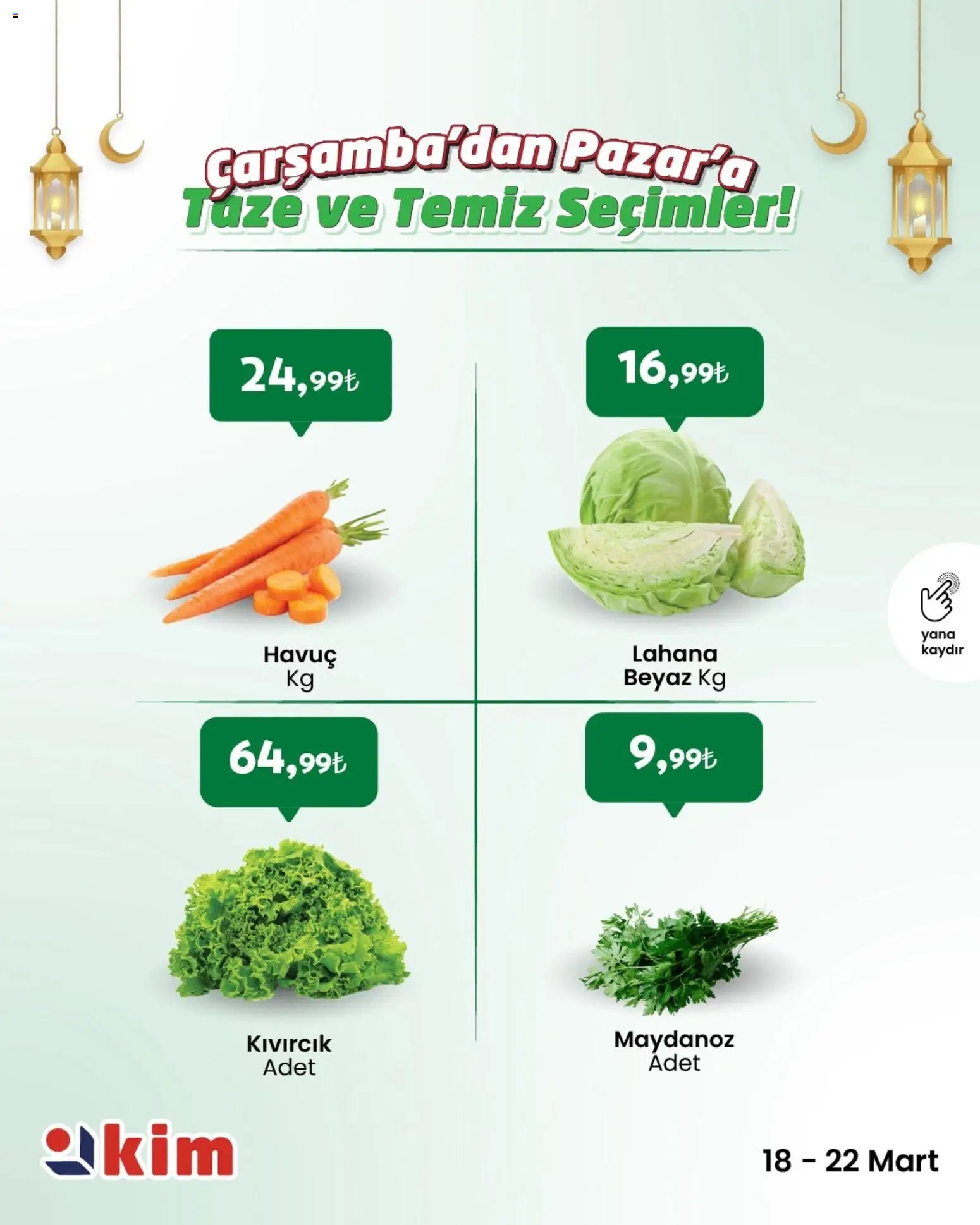 Kim Market - Çarşamba’dan Pazar’a Taze ve Temiz Seçimler