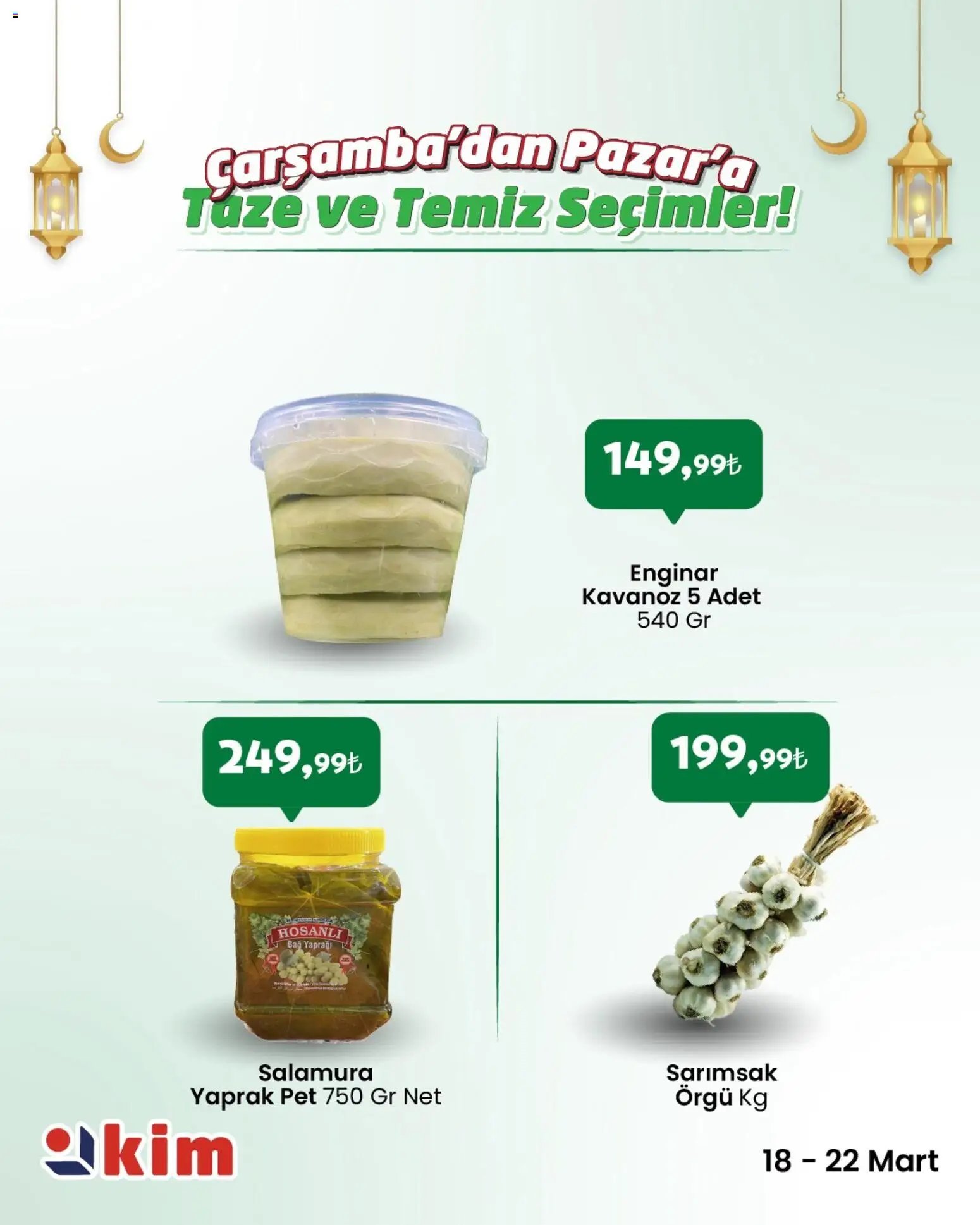 Kim Market - Çarşamba’dan Pazar’a Taze ve Temiz Seçimler