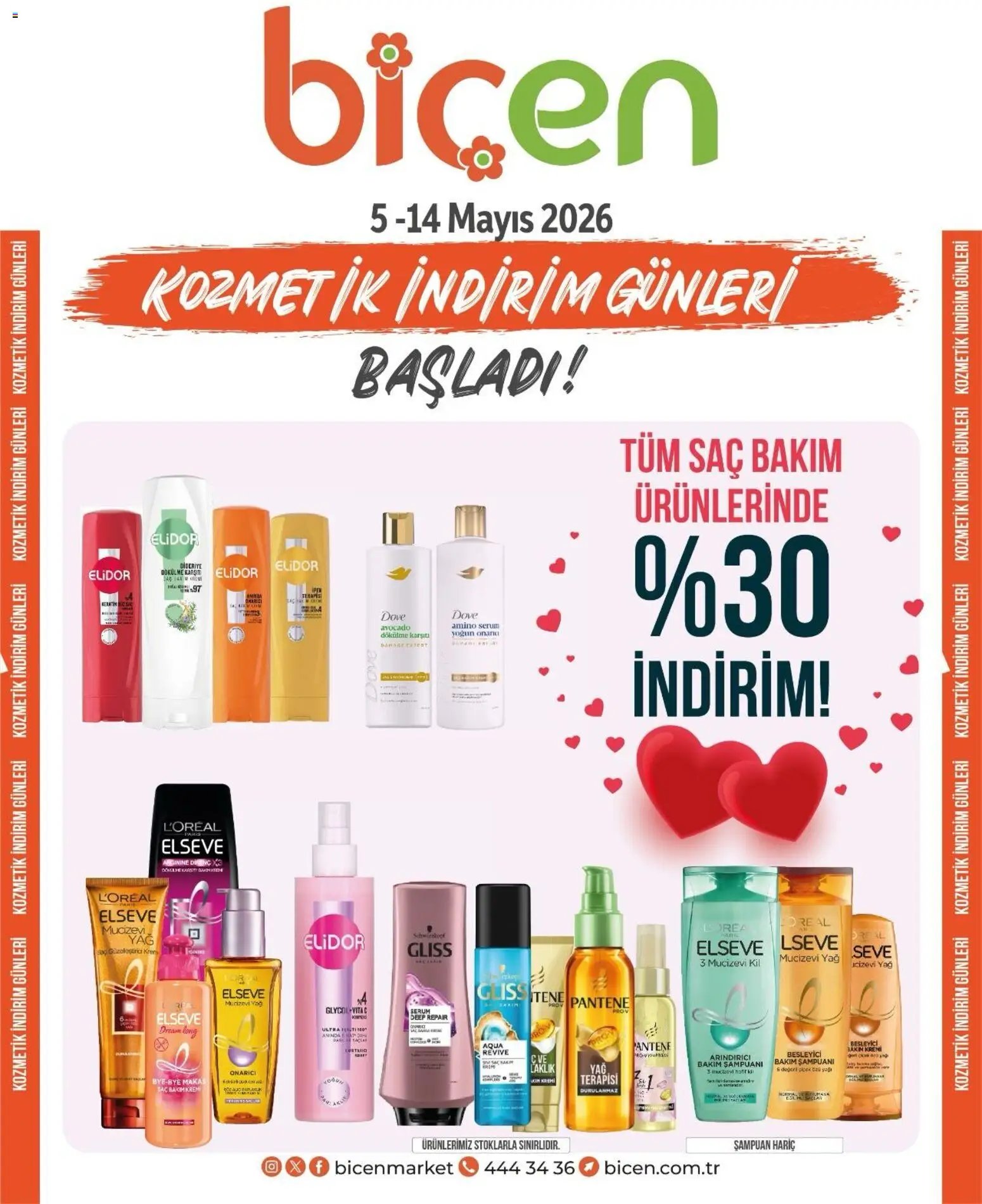 Biçen Market - Kozmetik indirim günleri