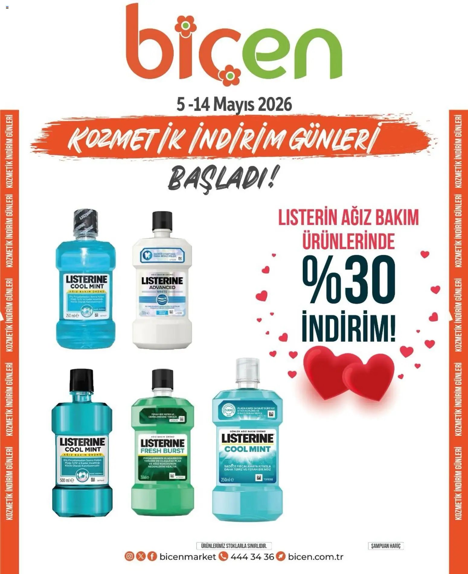 Biçen Market - Kozmetik indirim günleri