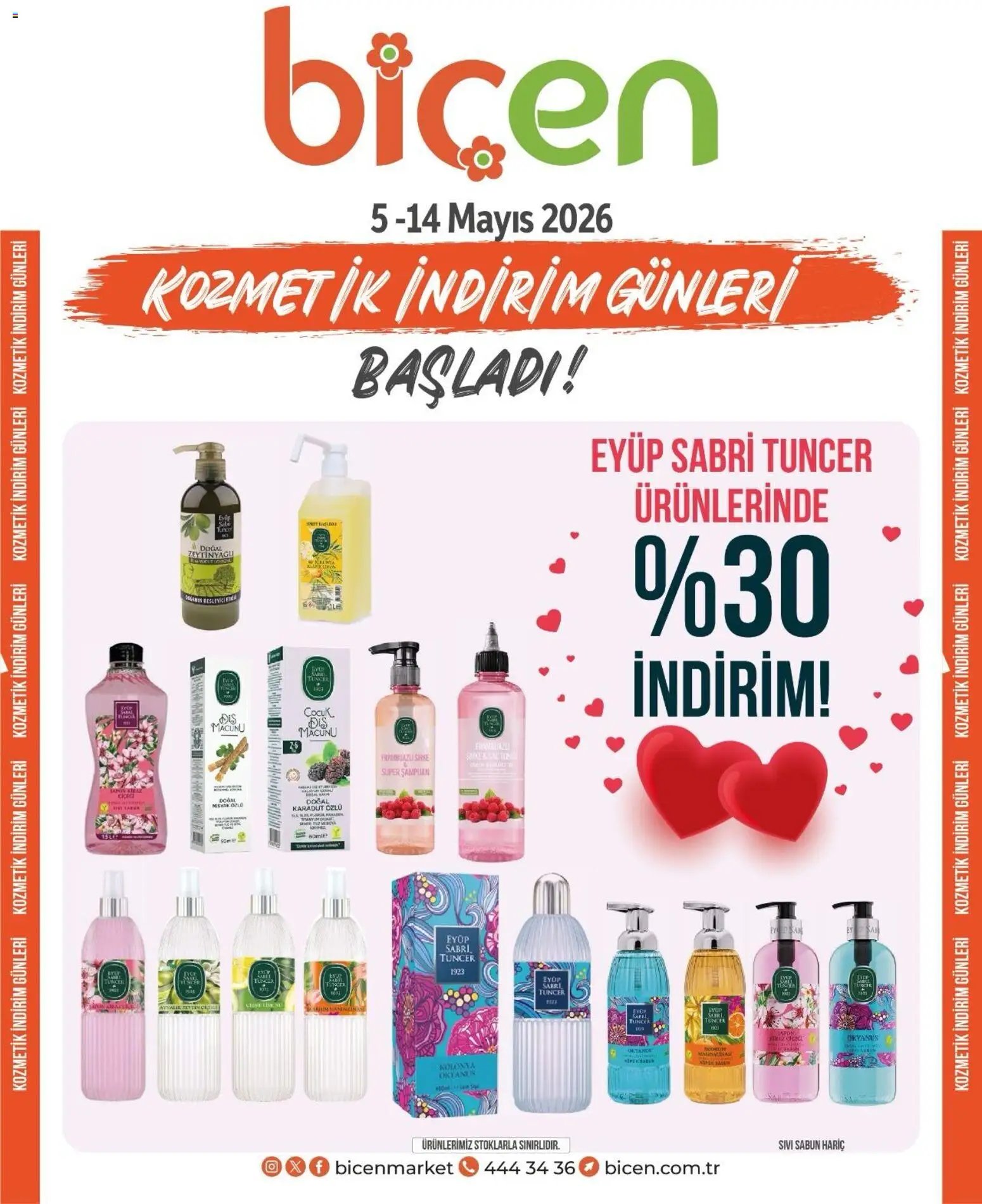 Biçen Market - Kozmetik indirim günleri