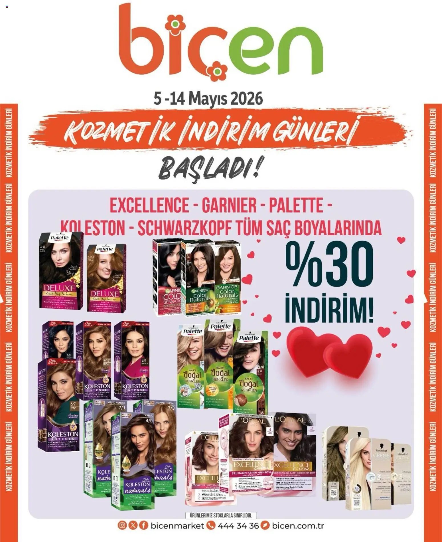 Biçen Market - Kozmetik indirim günleri