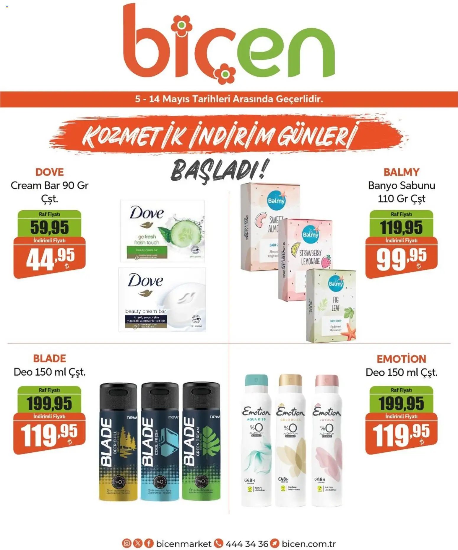 Biçen Market - Kozmetik indirim günleri