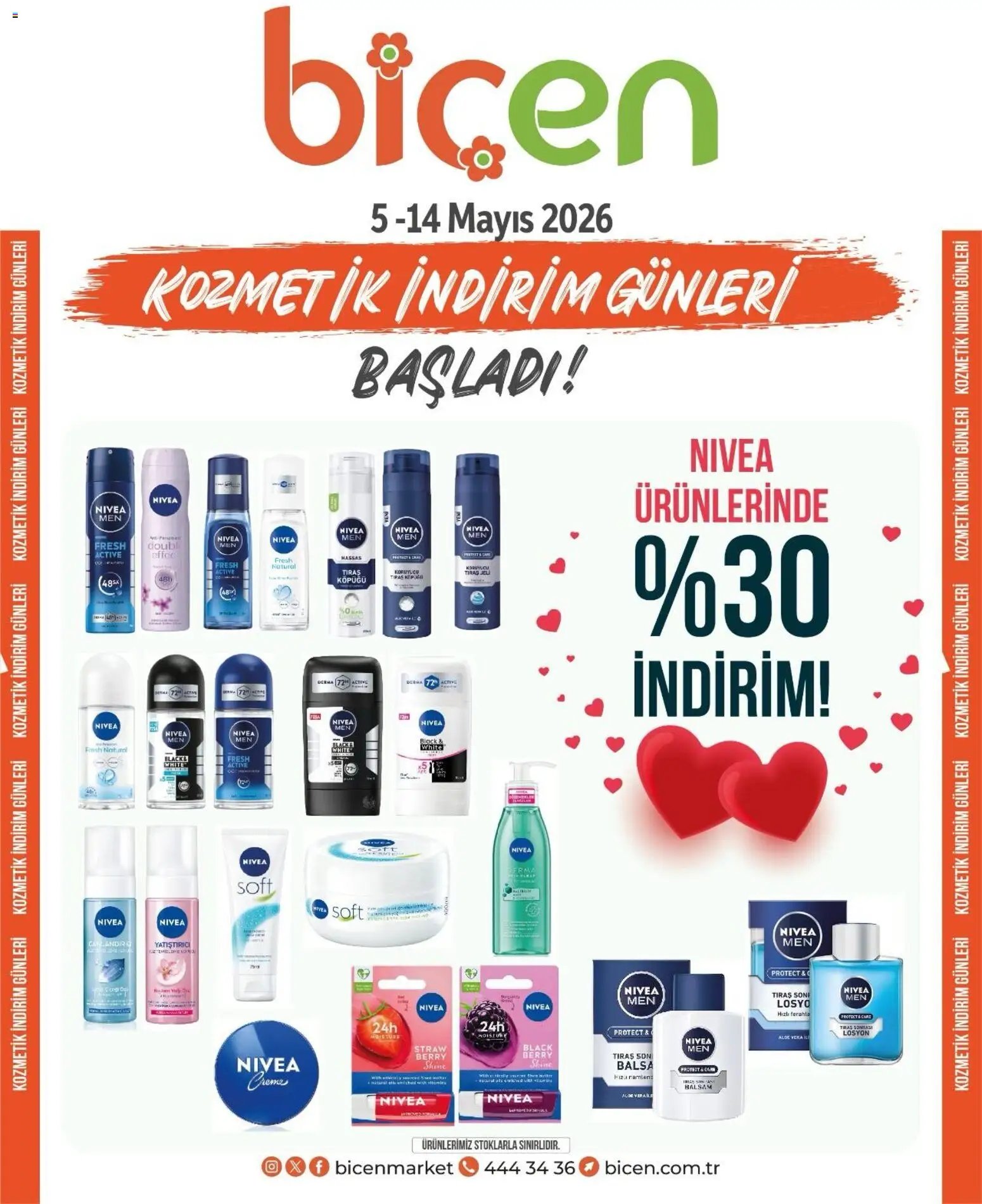 Biçen Market - Kozmetik indirim günleri